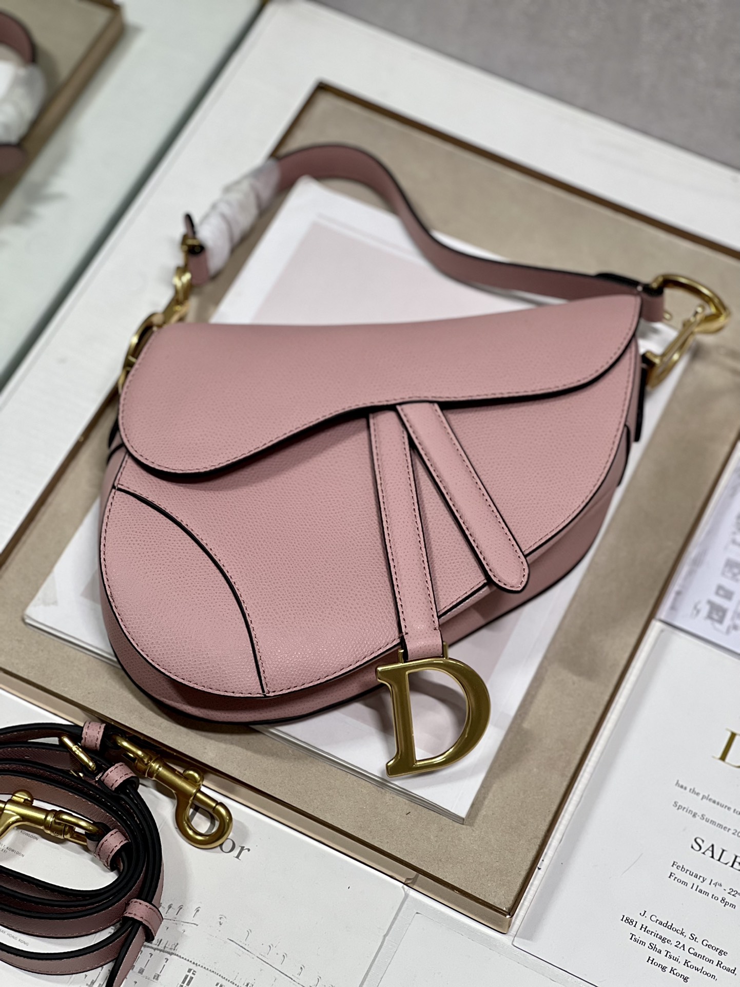 Saddle Bag With Strap Black/White/Green/Light Blue/Brown For Women 10in/25.5cm M0455CBAA_M9001:1High-quality replica