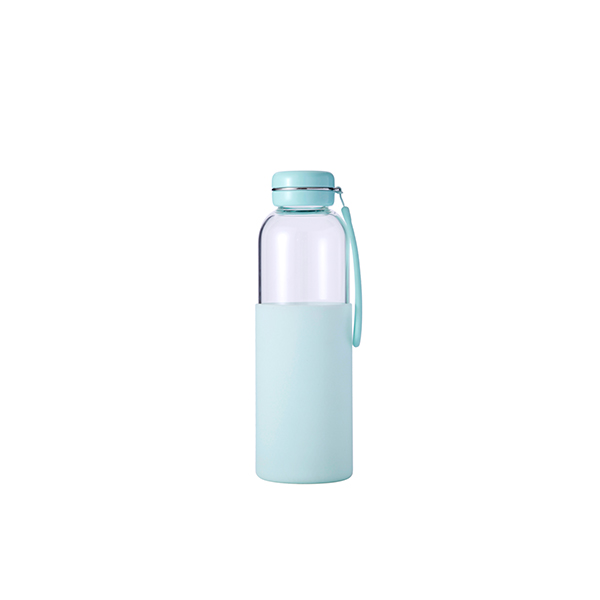 550ml Macarons Lid Silicone Sleeve High Borosilicate Glass Water Bottle Colorful Anti-cracking BPA Free Leak Proof Direct