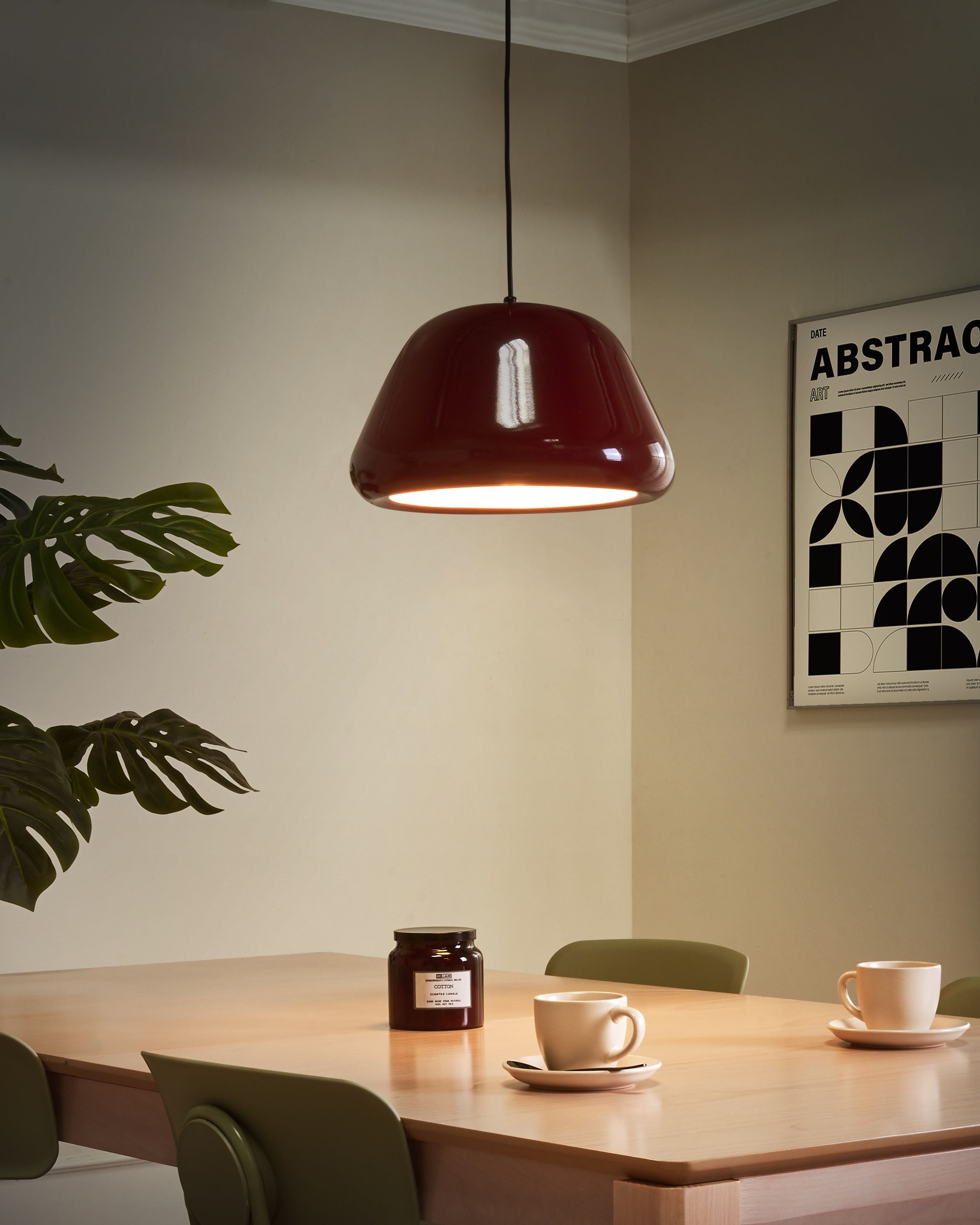 Pendant Lamp JOKU Metal Red