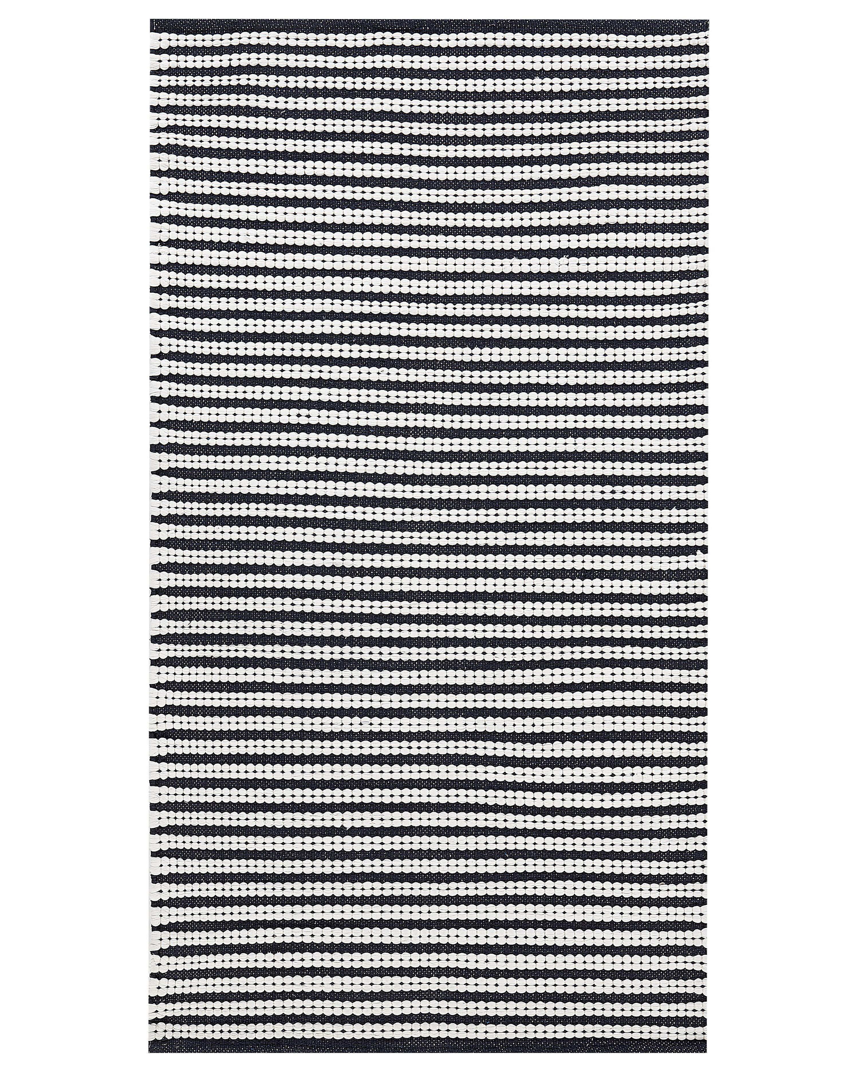 Rug SOFULU Navy Blue 80 x 150 cm Cotton
