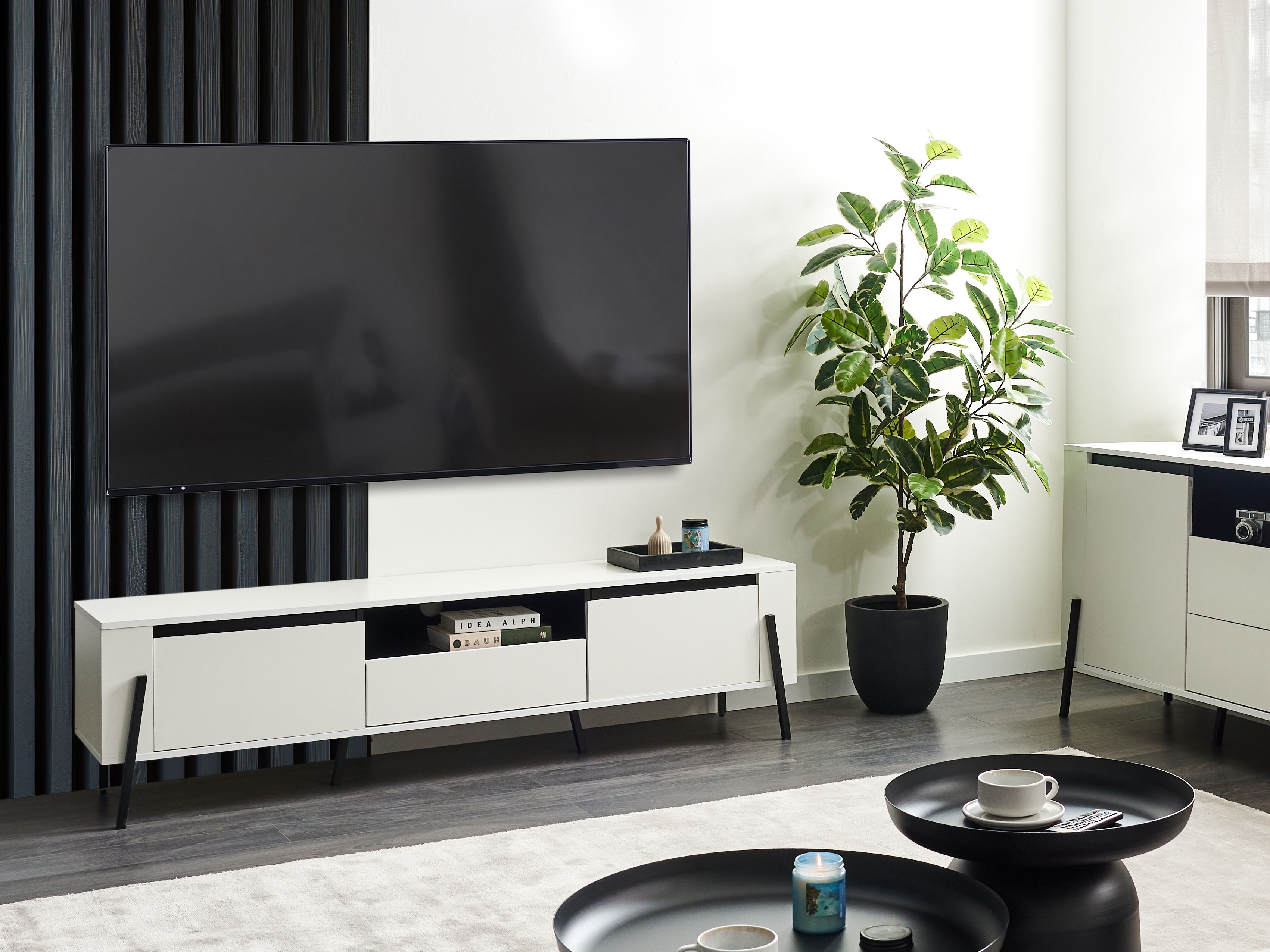 TV Stand BLACKPOOL White