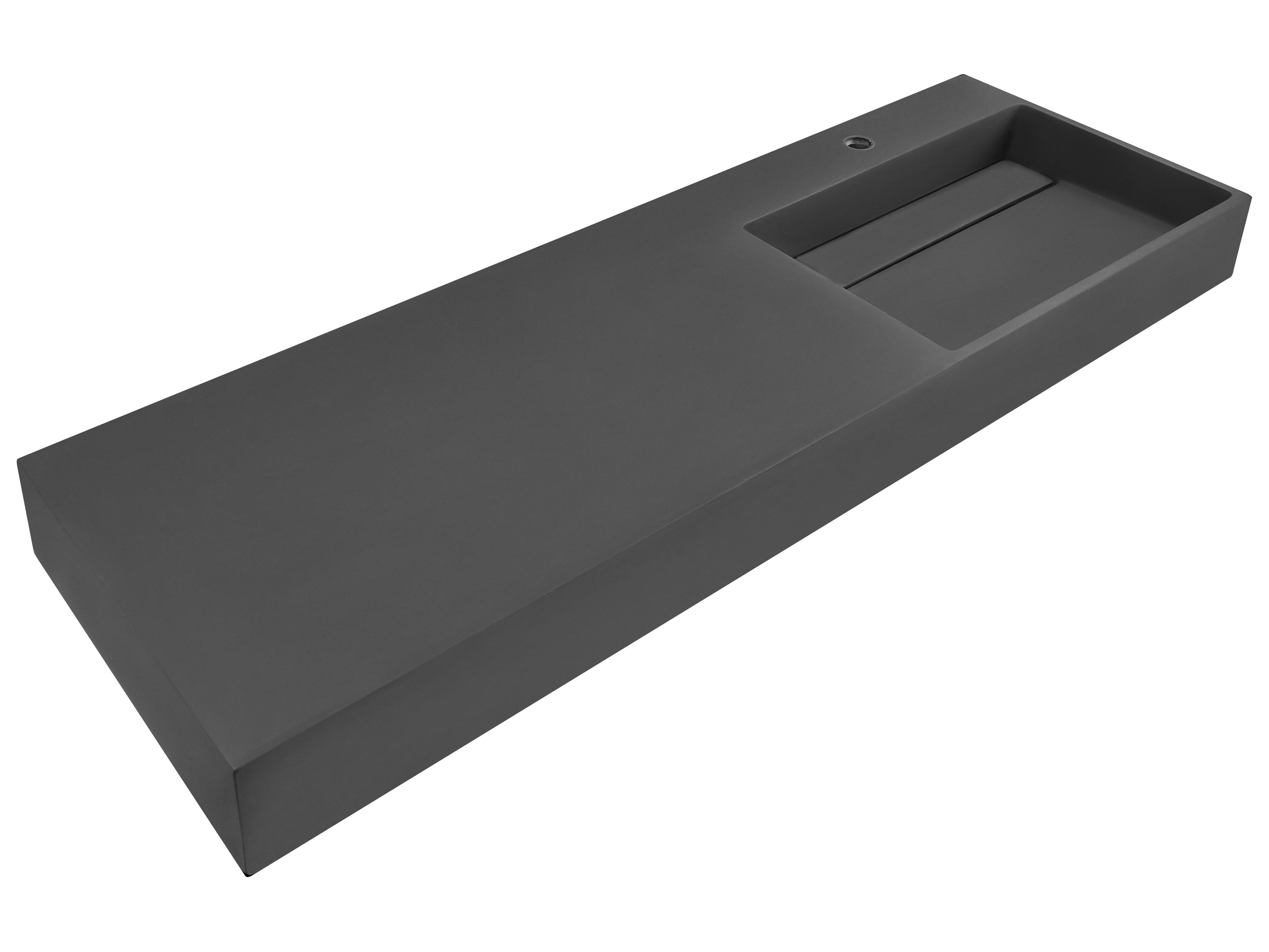 Wall Hung Basin CUSCO 1500 x 480 mm Mineral Cast Black