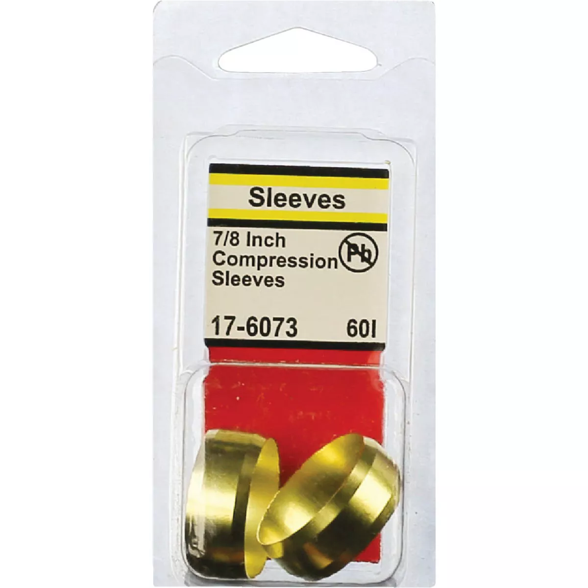 Lasco 7/8 In. Brass Compression Sleeve (2-Pack)