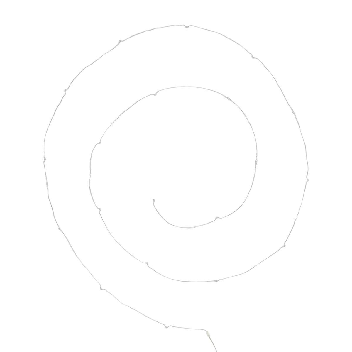 20 micro LED battery powered garland Silver, cold white, L.190 cm