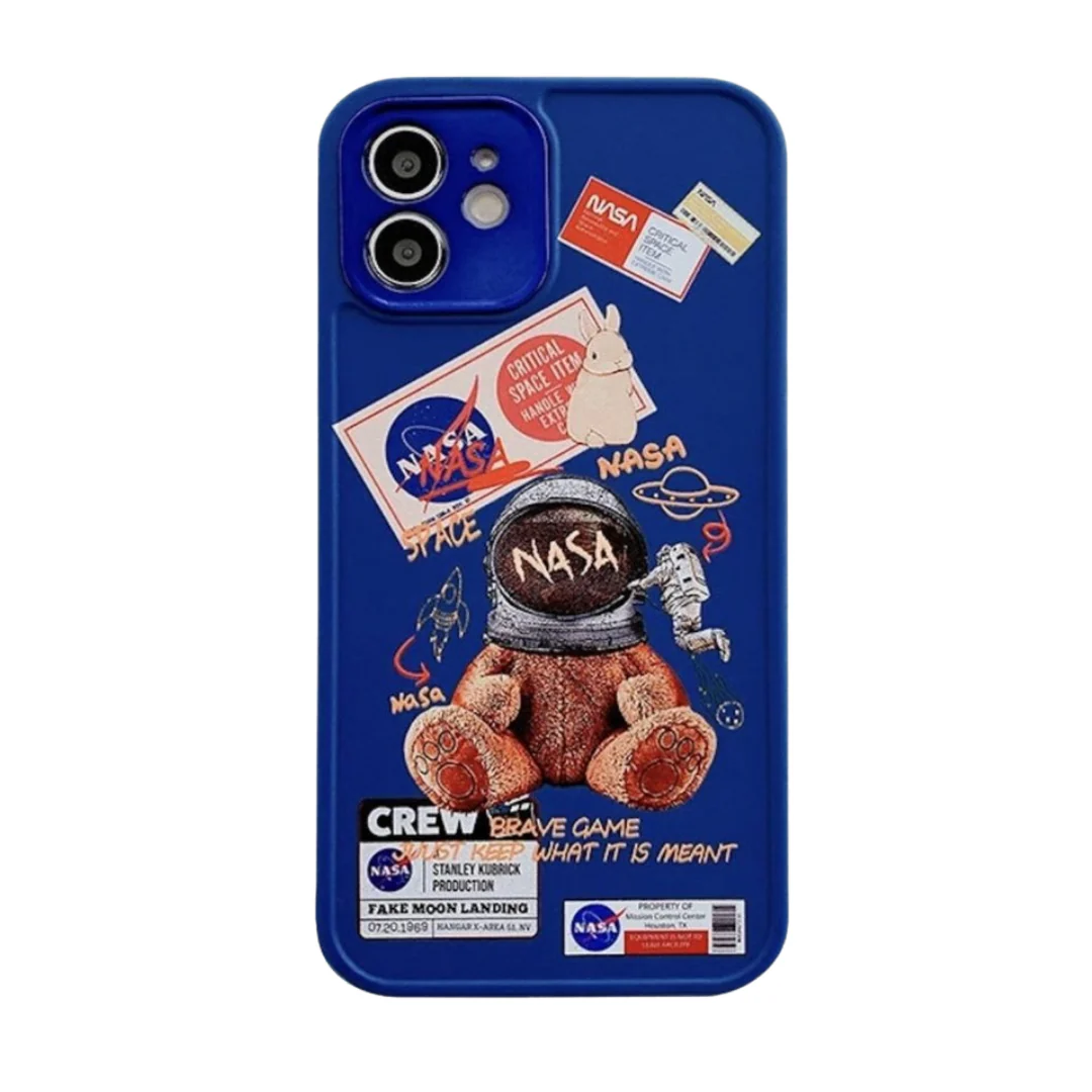 Blue Astronaut Bear iPhone Case - Wholesale & Influencer