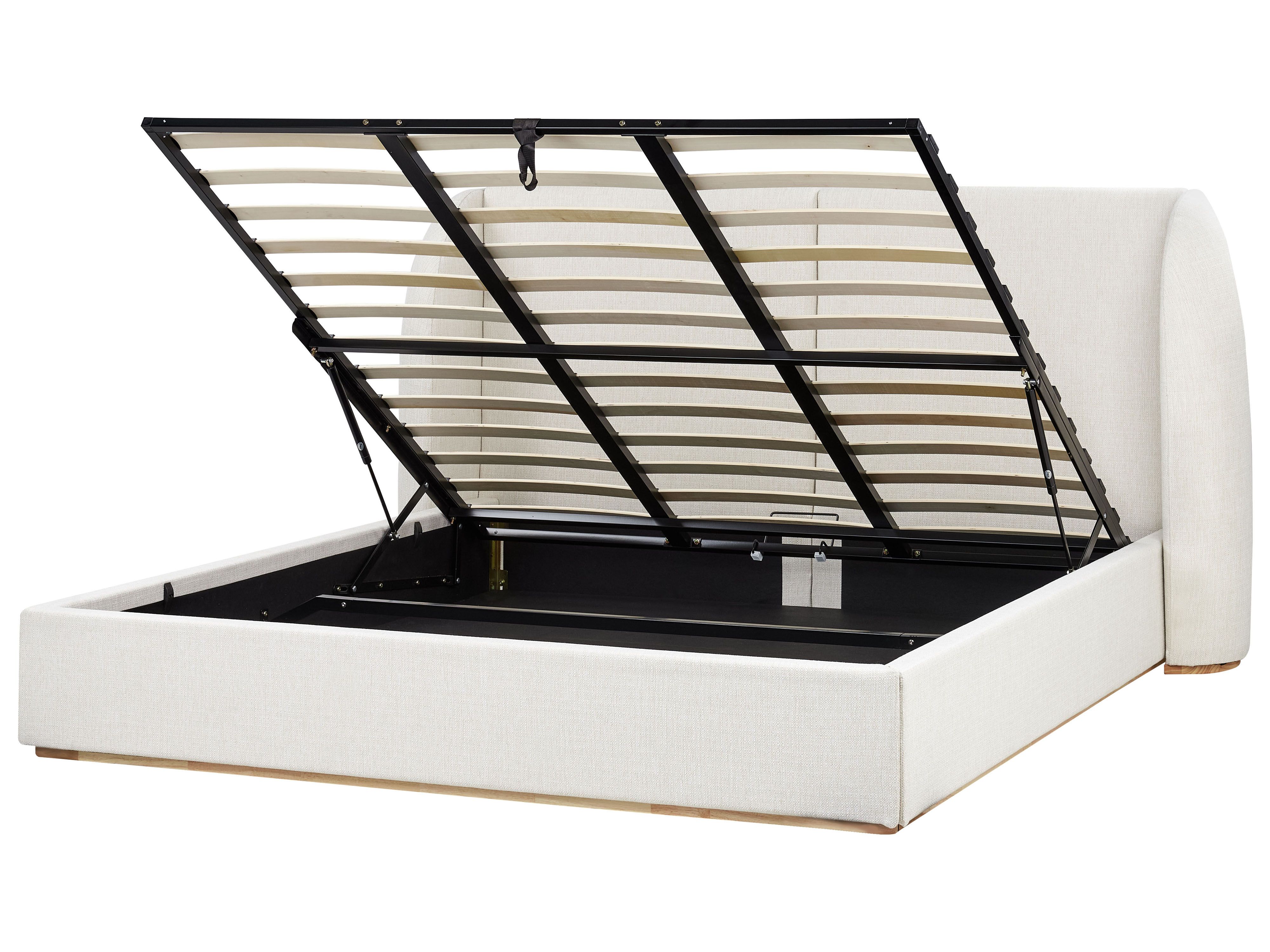 Ottoman Bed Fabric MONESTIER 180 x 200 cm (EU Super King) Off-White