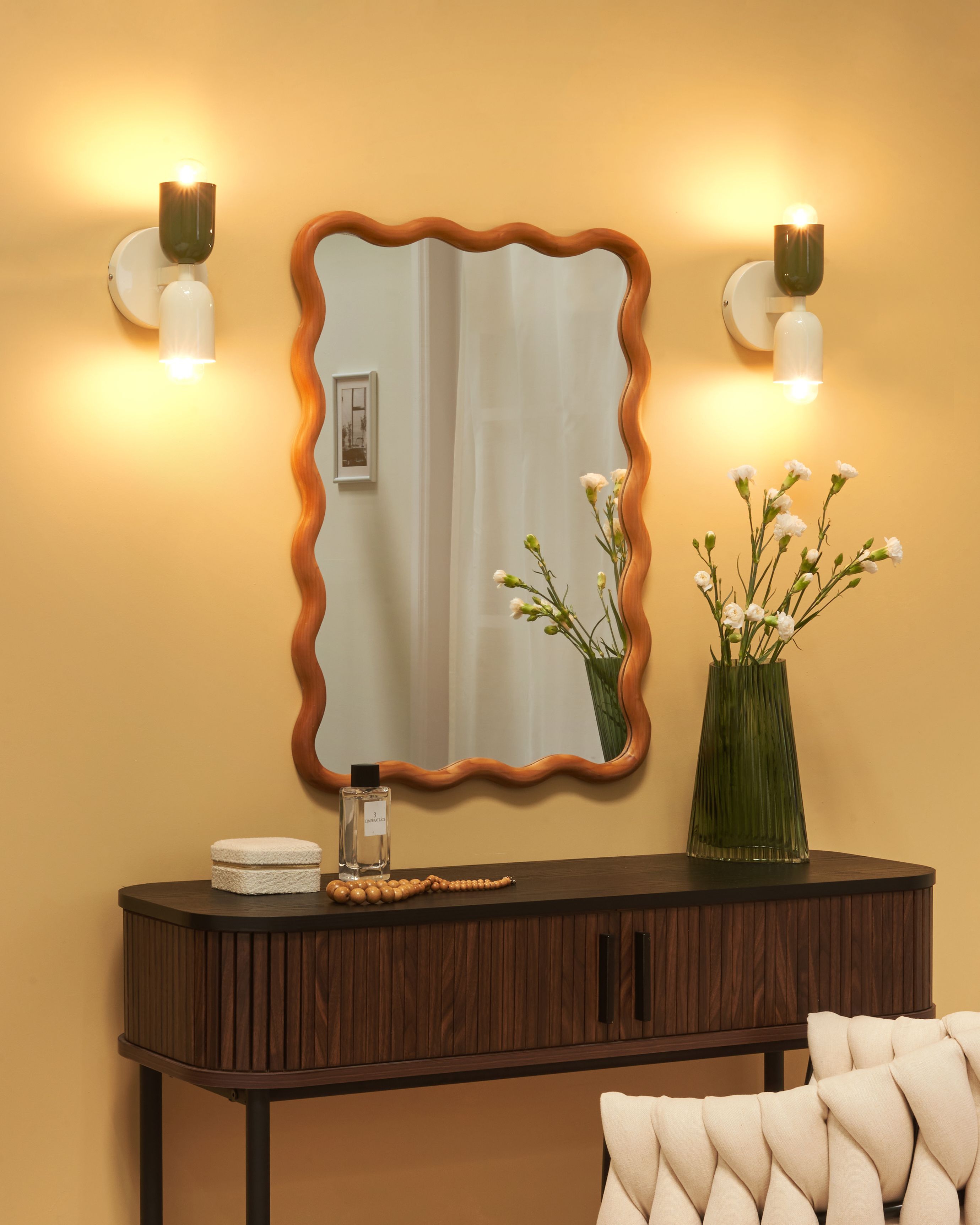 Set of 2 Wall Lamps TOPI Metal Off-White