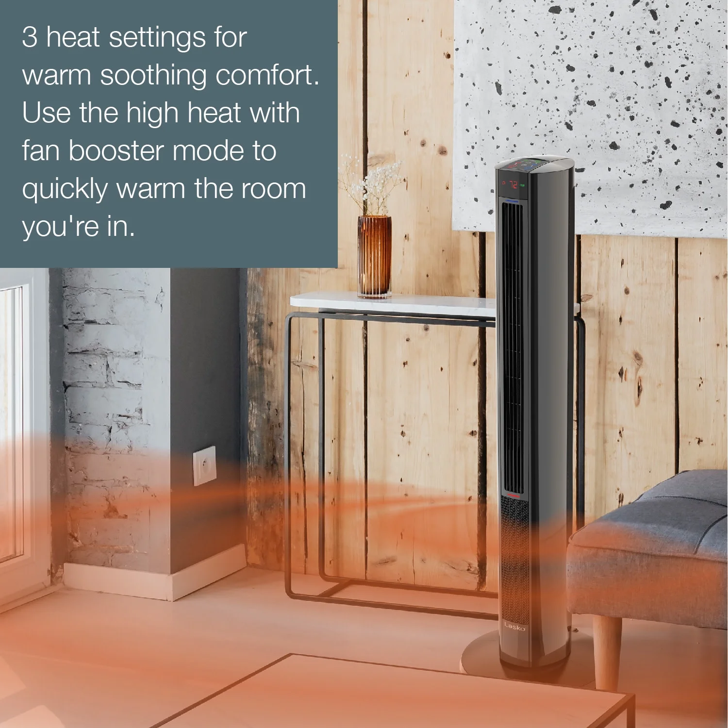 Lasko 42" 1500W All Season Tower Fan & Space Heater with Timer and Remote, White, FH500 - Image 22