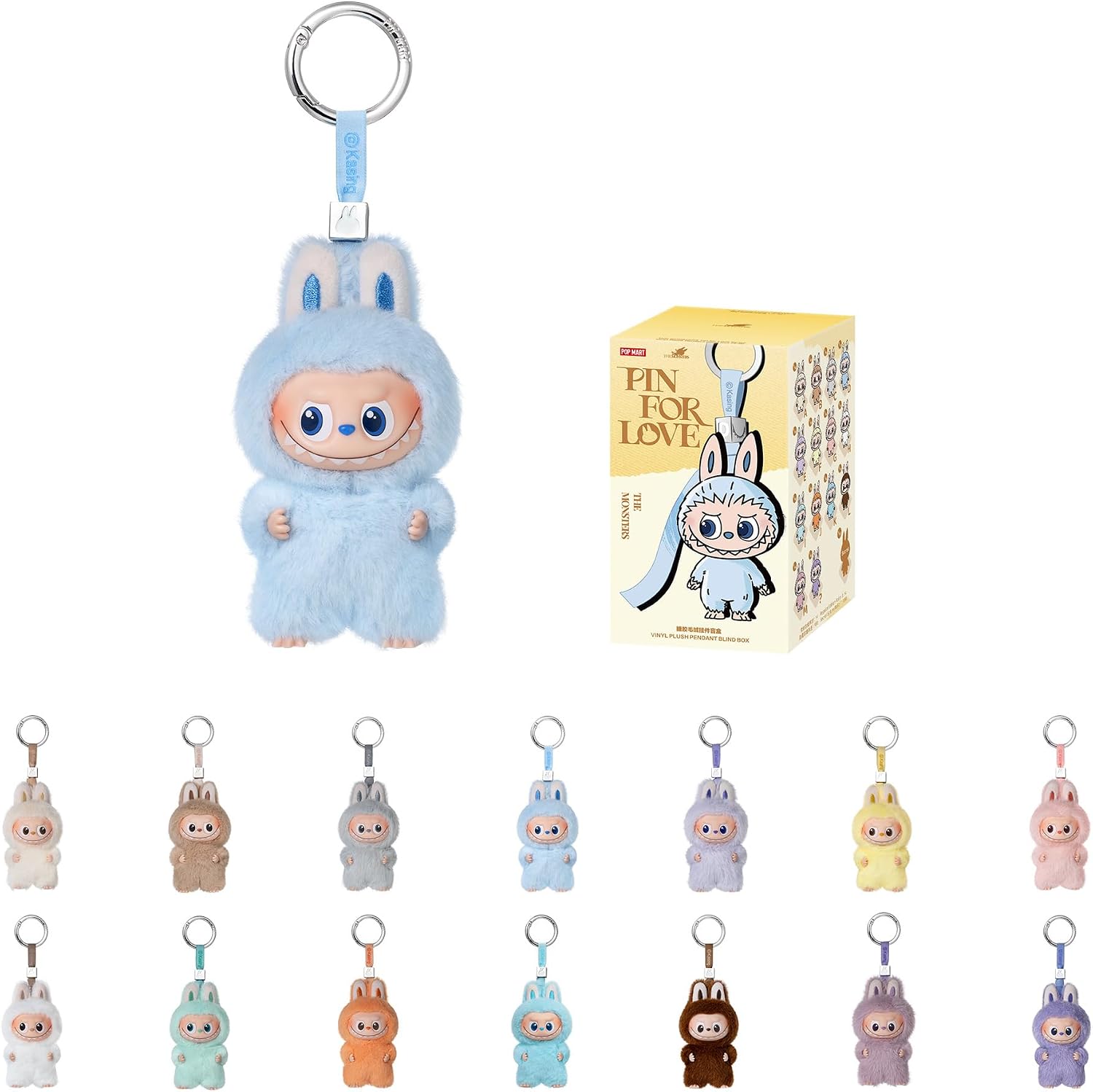POP MART The Monster PIN for Love Series - Vinyl Plush Pendant Blind Box