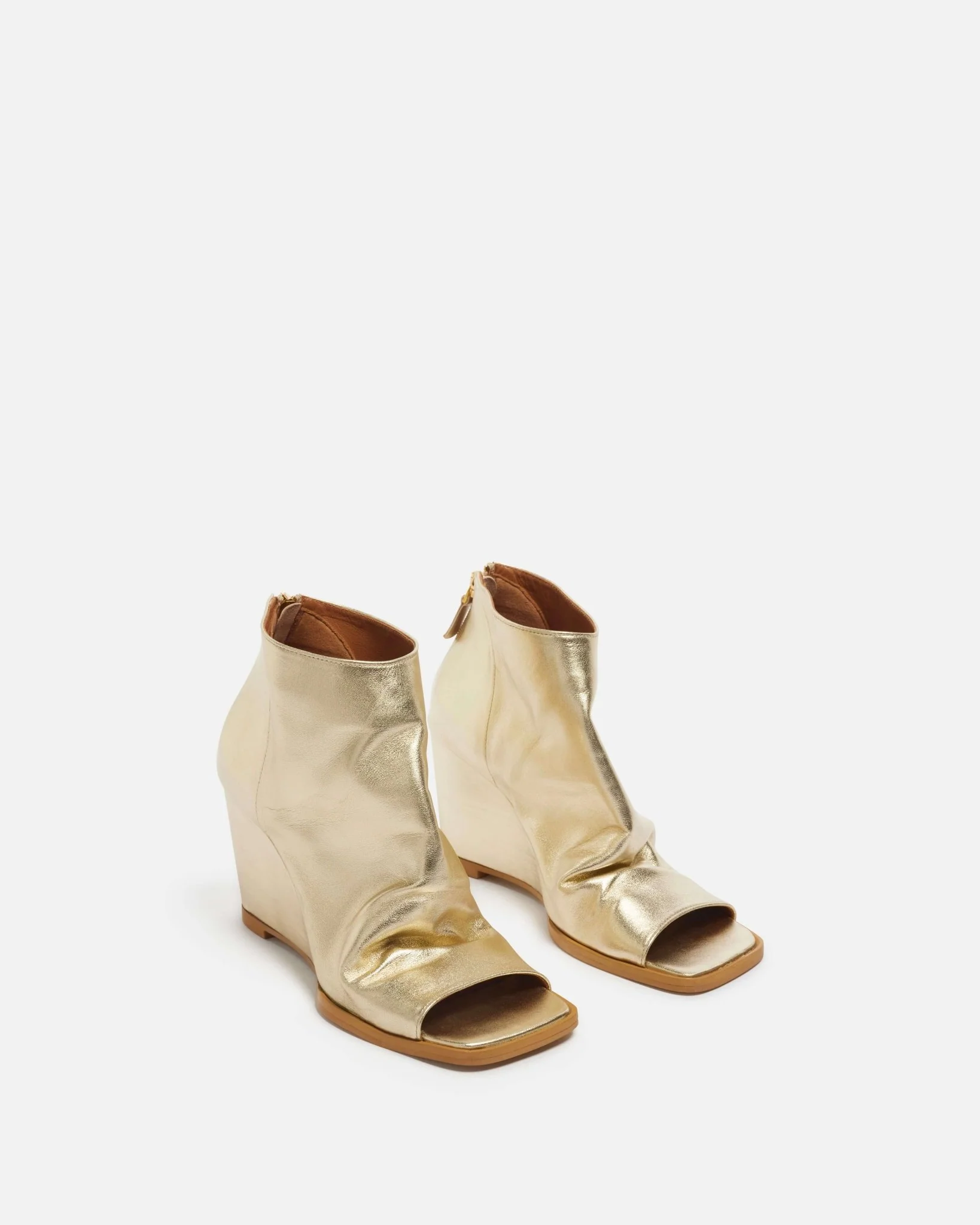BOTTINES FILOMENE/MET - En cuir métallisé à talons platine