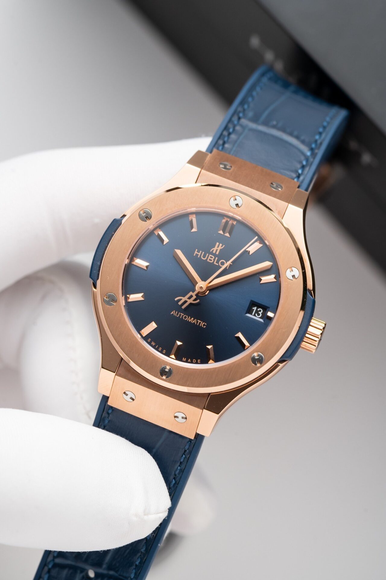 Hublot Classic Fusion King Gold Blue Replica Watch JJF Factory 38mm - Top club