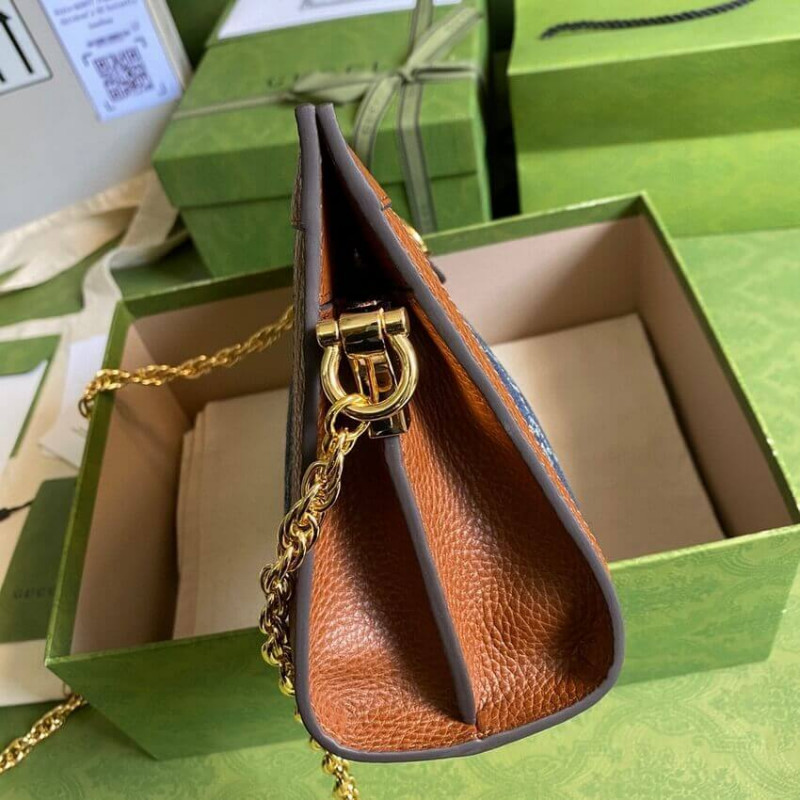 Replica Gucci Ophidia Gg Small Shoulder Bag 503877 In Blue Demin1:1High-quality replica