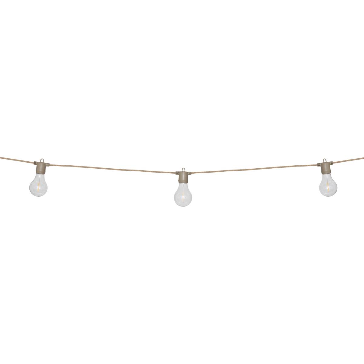 Outdoor LED Garland "Gina" Battery, 10 balls, Beige, L.660 cm