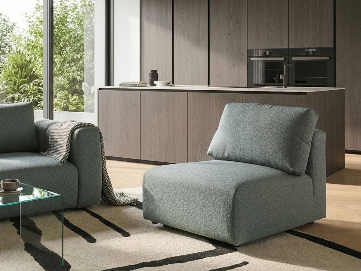 1-Seat Section KIVVIK Fabric Green