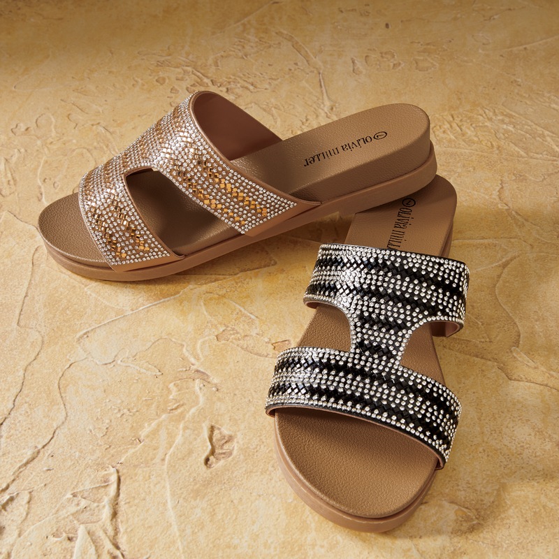 Olivia Miller Rhinestone Cutout Sandal - MIDNIGHT VELVET CATALOG