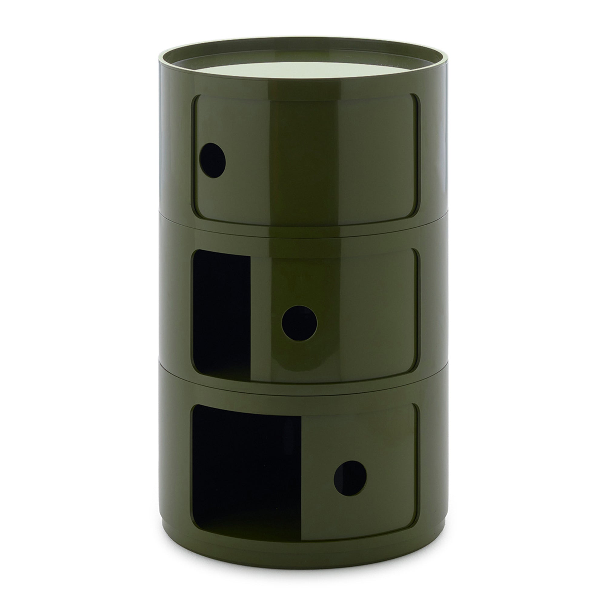 Kartell Componibili Kast Ø 42 cm - 3 Modules - Groen