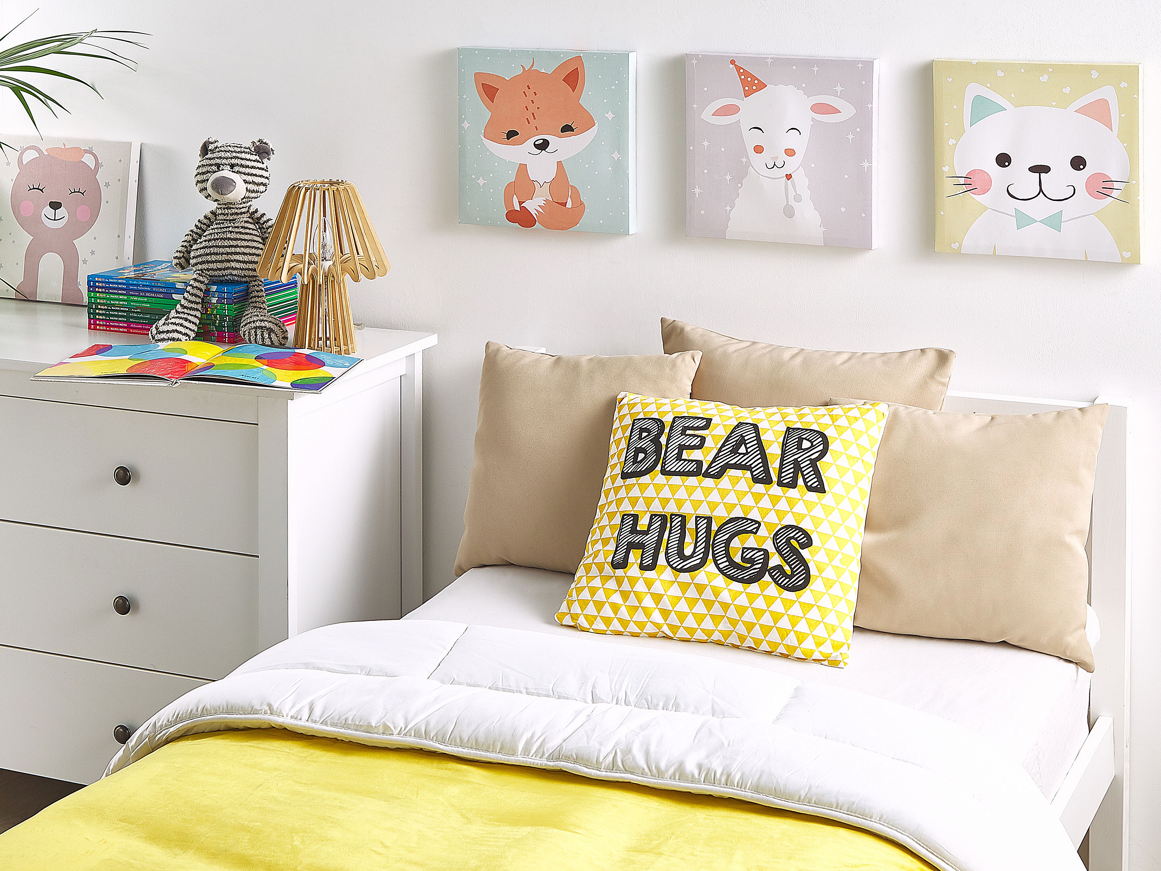 Set of 2 Decorative Cushions RADZKOT Cotton 40 x 40 cm Yellow