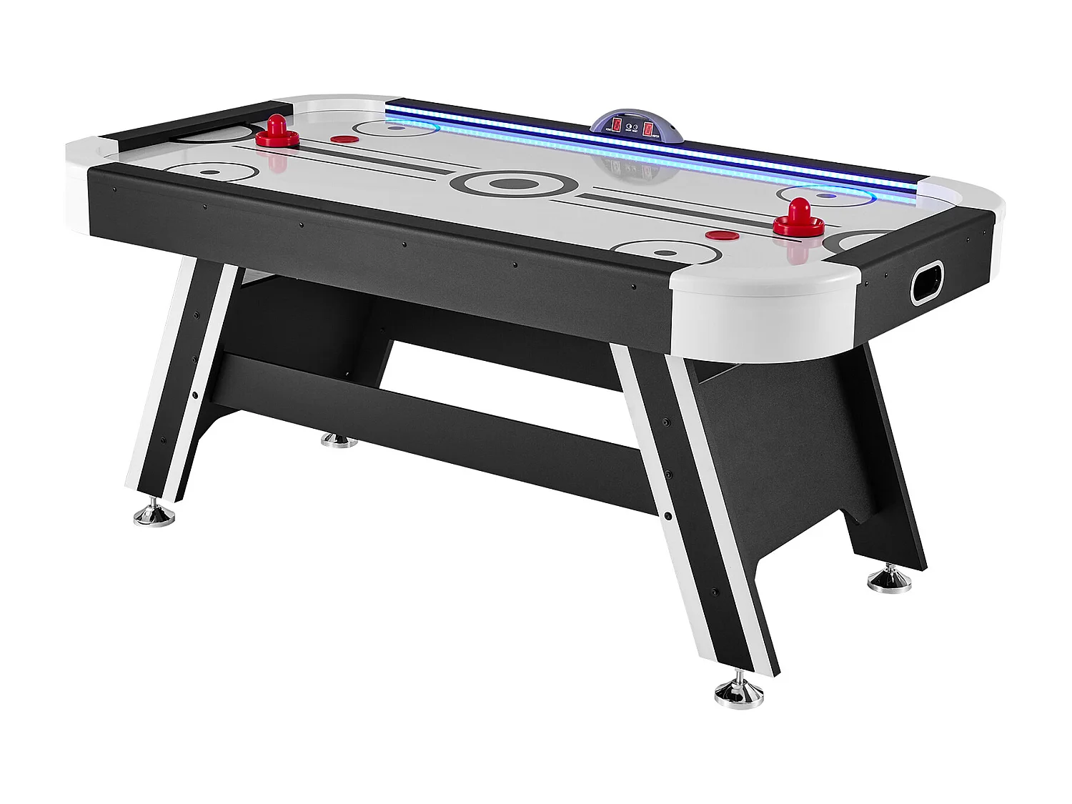 Table de Billard, SucceBuy Table d'Air Hockey 183 cm avec Score LED, Palets et Poussoirs Inclus