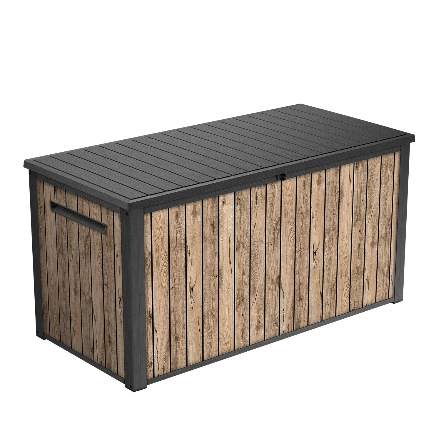 Keter 170 Gallon Durable Resin Outdoor Deck Box Storage, Pine Keter 170 Gallon Durable Resin Outdoor Deck Box Storage, Pine