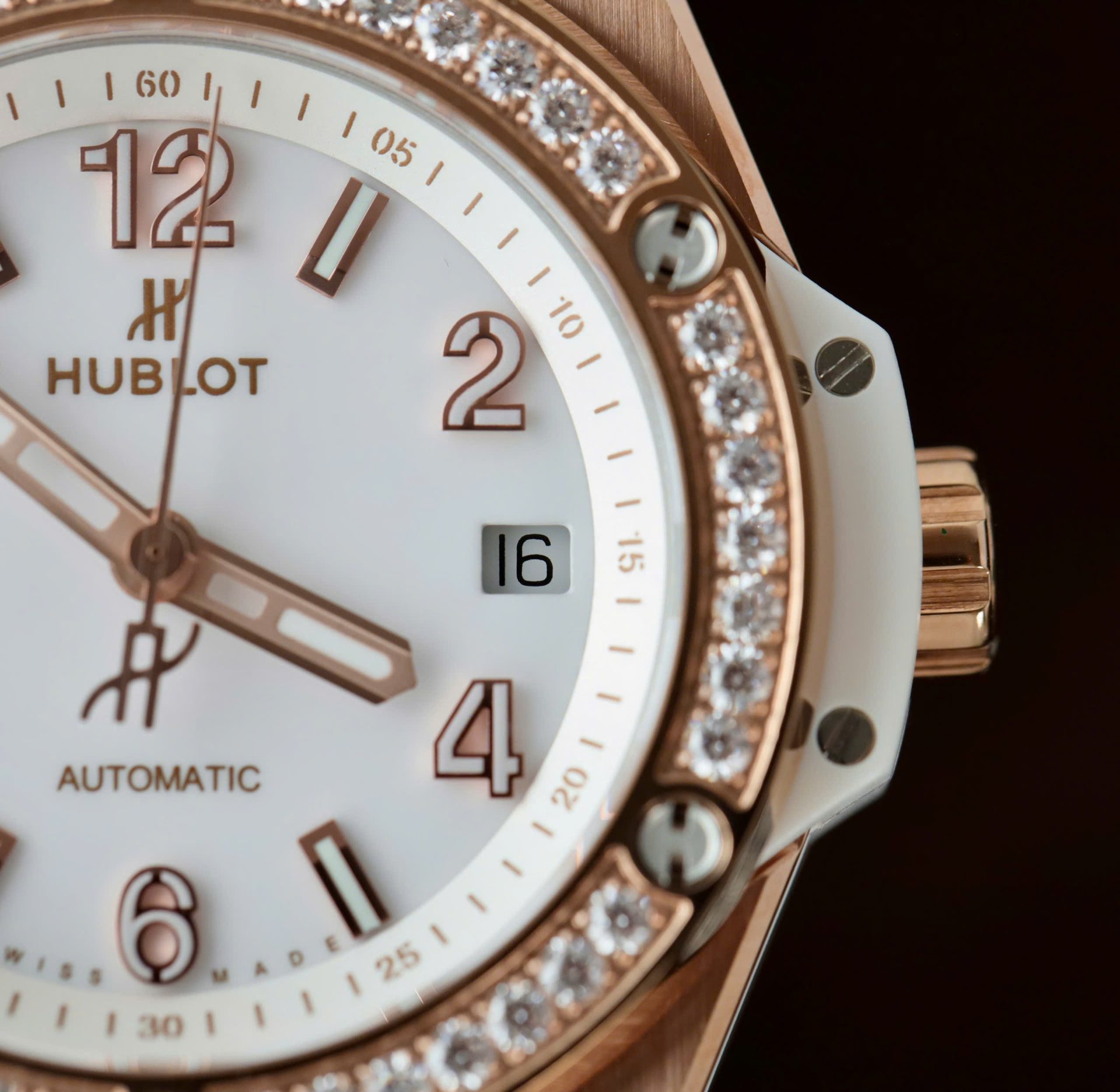 Hublot Big Bang One Click King Gold Replica Watches White Rubber Strap 39mm - Top club