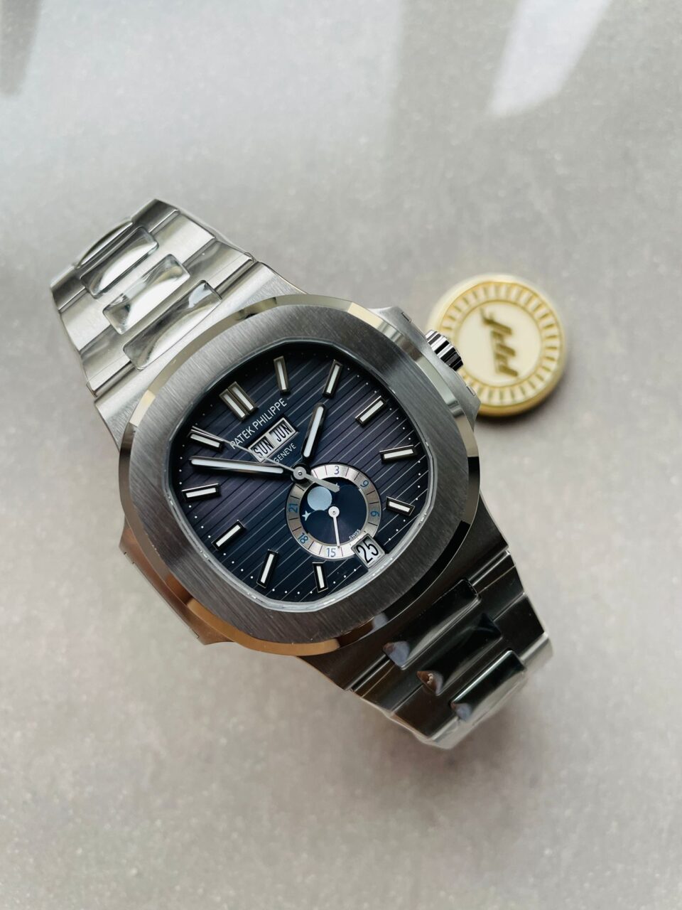 Replica PATEK PHILIPPENautilus 5726 Full Function Moonphase PPF 1:1 Best Blue Dial A324 - Top club