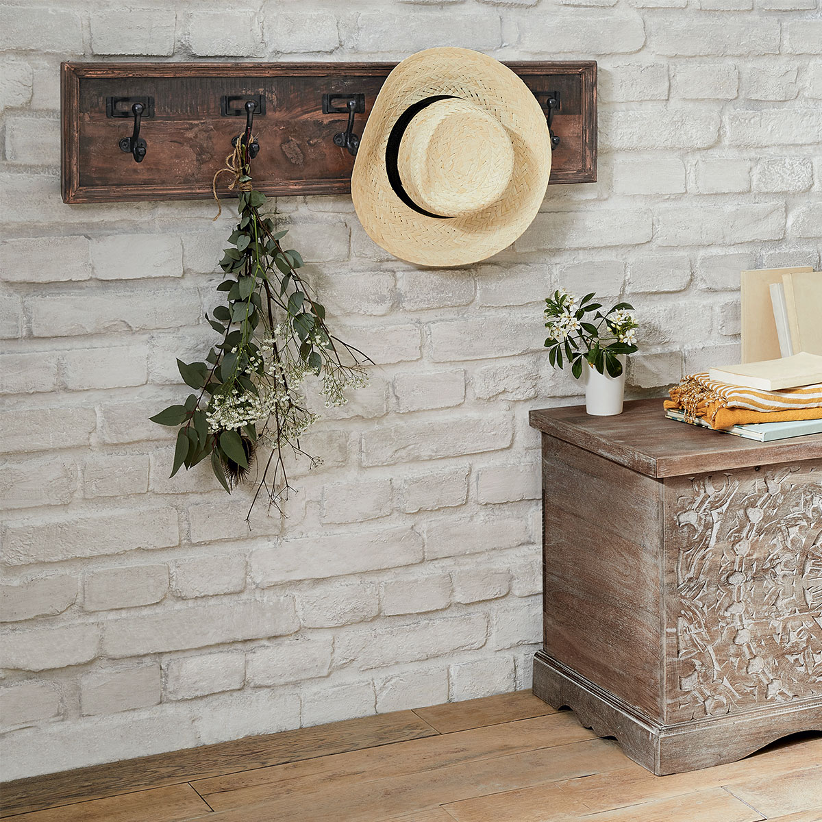 Coat hook "Paolo" Brown, 5 hooks