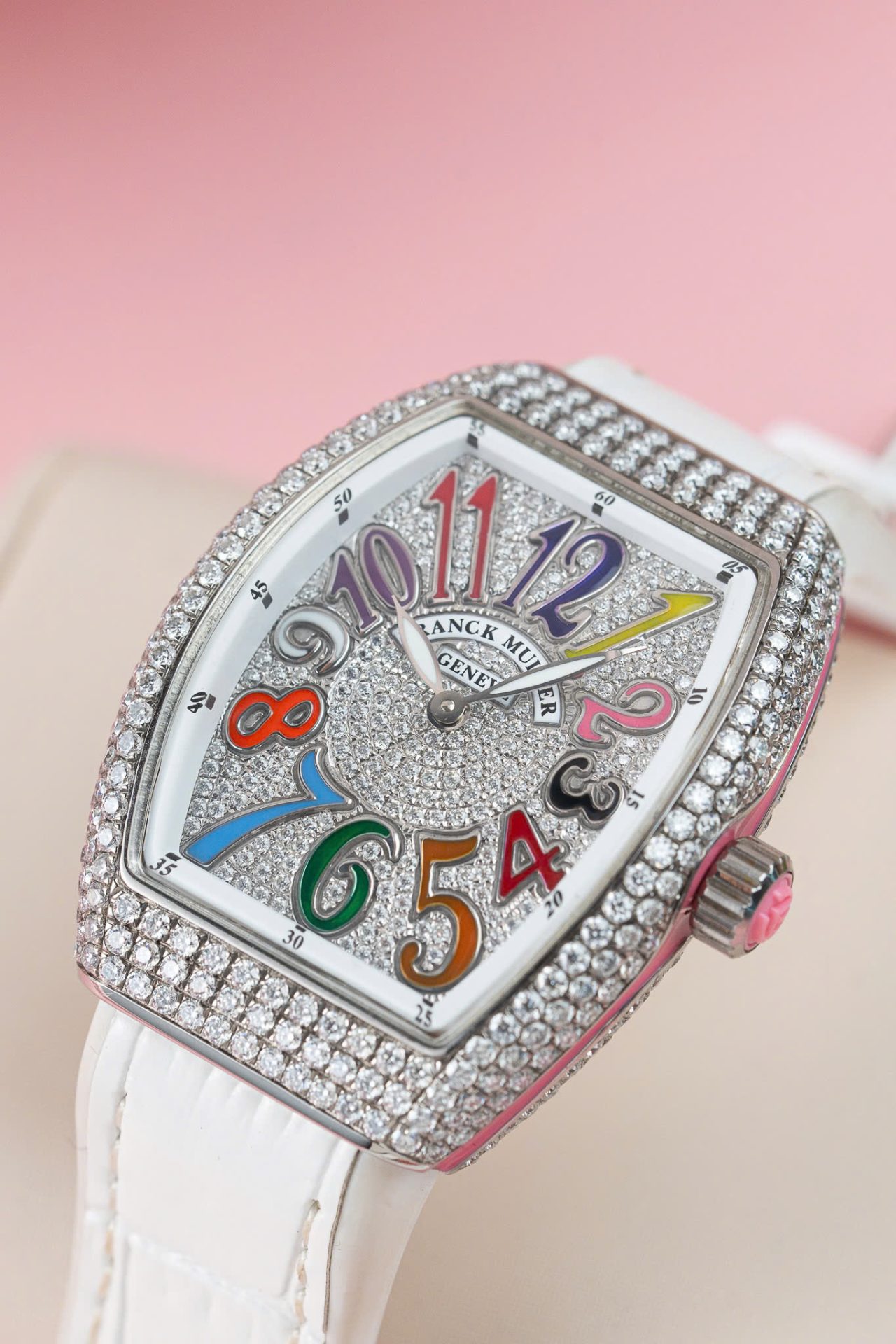 Franck Muller V32 Copies Watches Custom Diamonds Moissanite Hong Kong 36mm - Top club