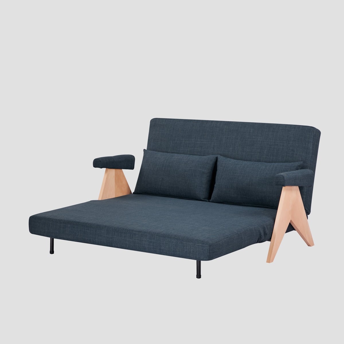 Sofa CALORE 2-osobowa, z funkcją spania granatowa 157x90x82 cm