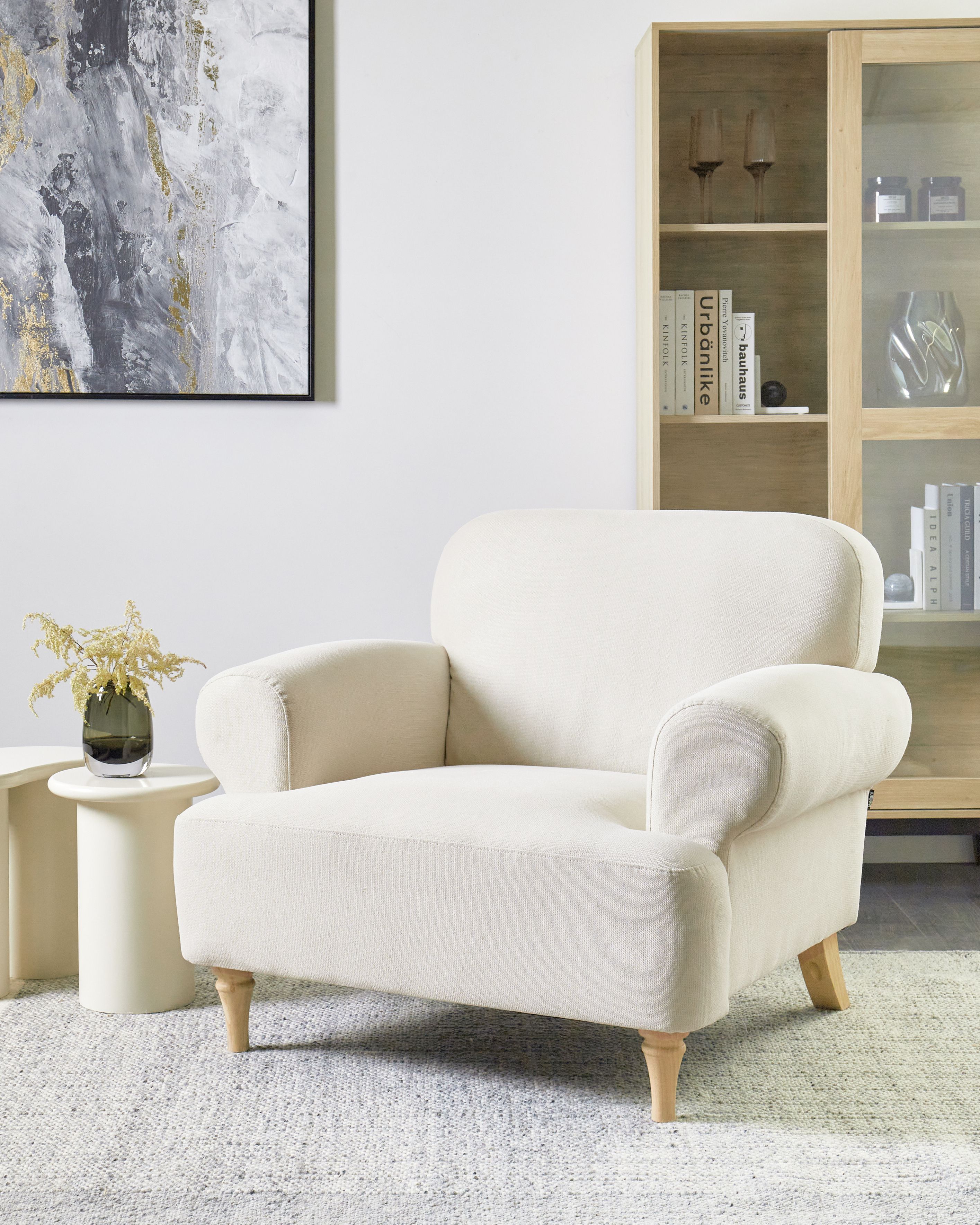 Armchair KIBERG Fabric Light Beige
