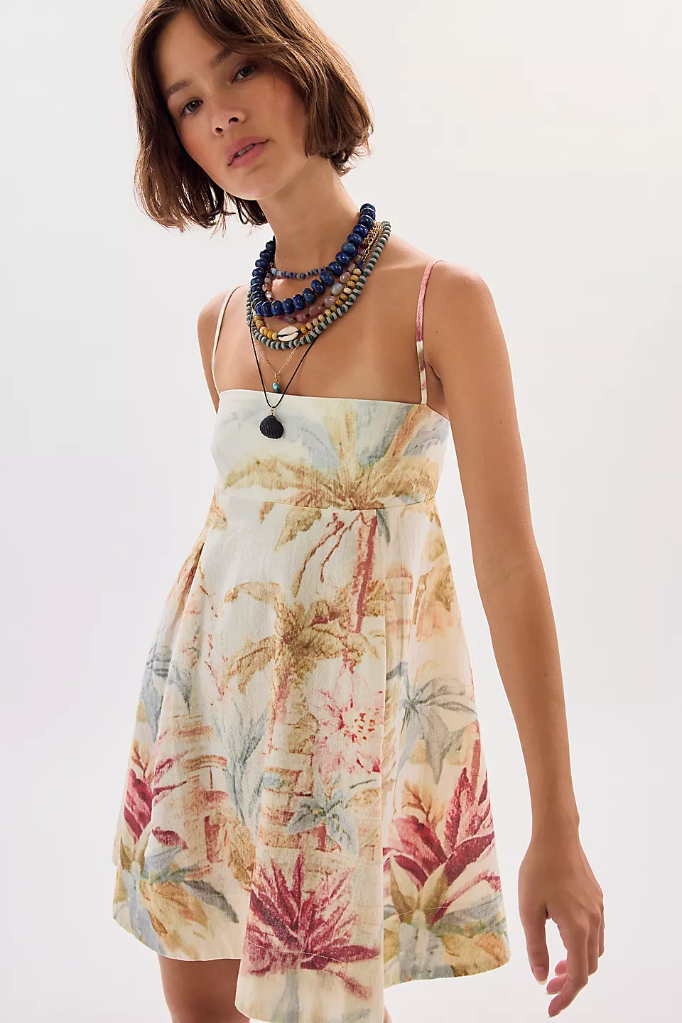 Sun Chaser Mini Dress-Palm Combo