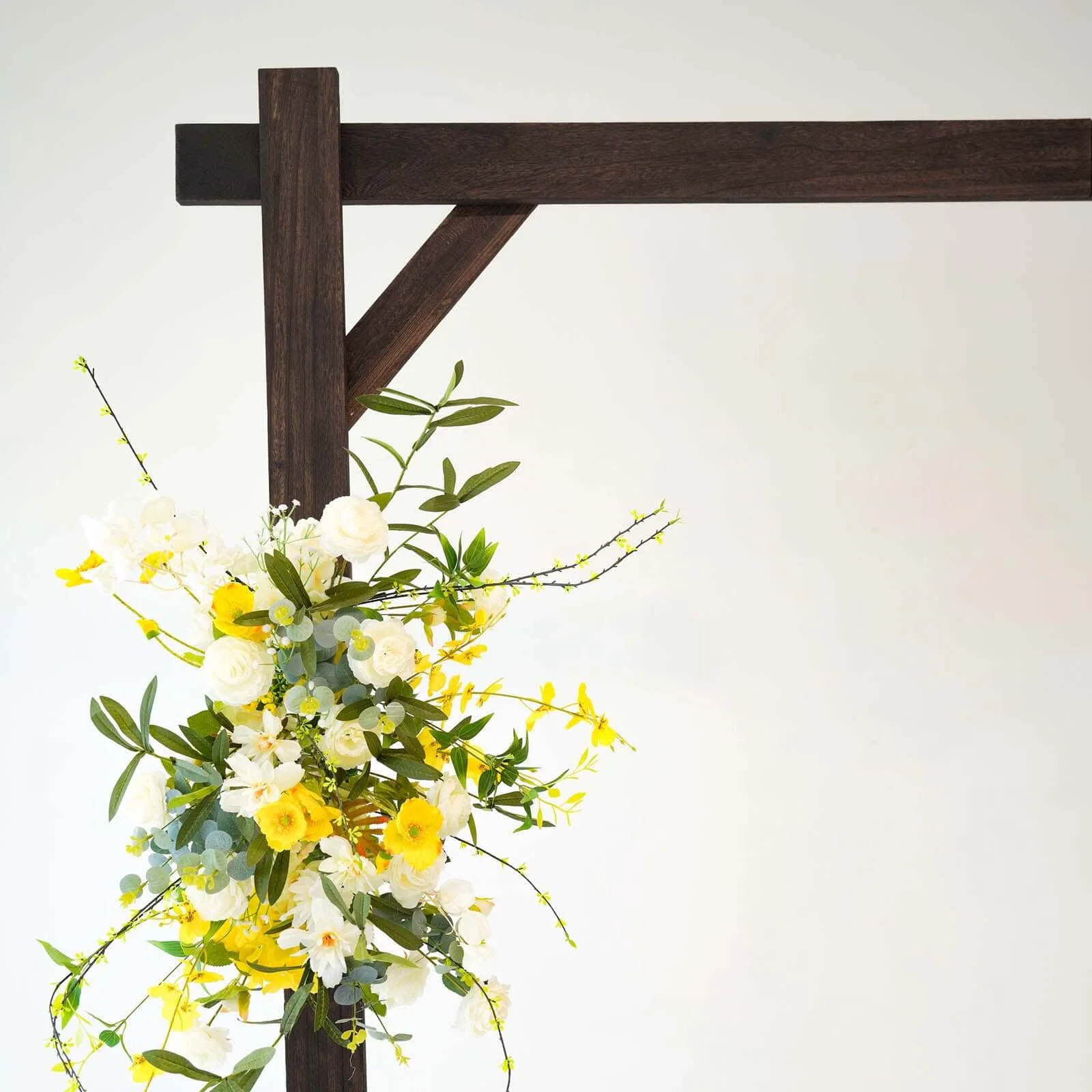 Efavormart 7FT Rustic Square Wedding Arch Wooden Backdrop Stand, Wedding Ceremony Arch - Brown - Image 16