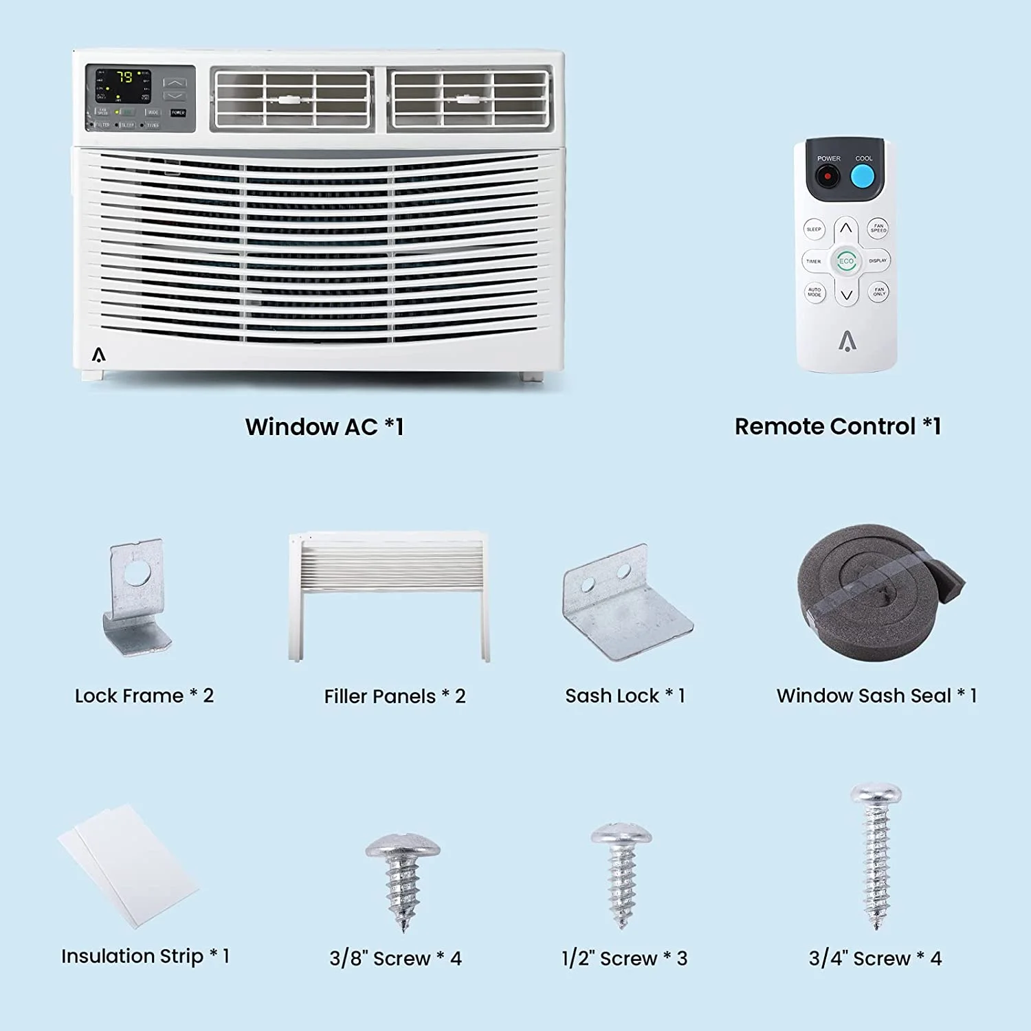 Air Conditioner, 8000 BTU Turbo Fast Cooling AC Unit Remote/App Control, Flexible Window Opening(T Design Install Kit), 24H Timer, Washable Filter,White - Image 25
