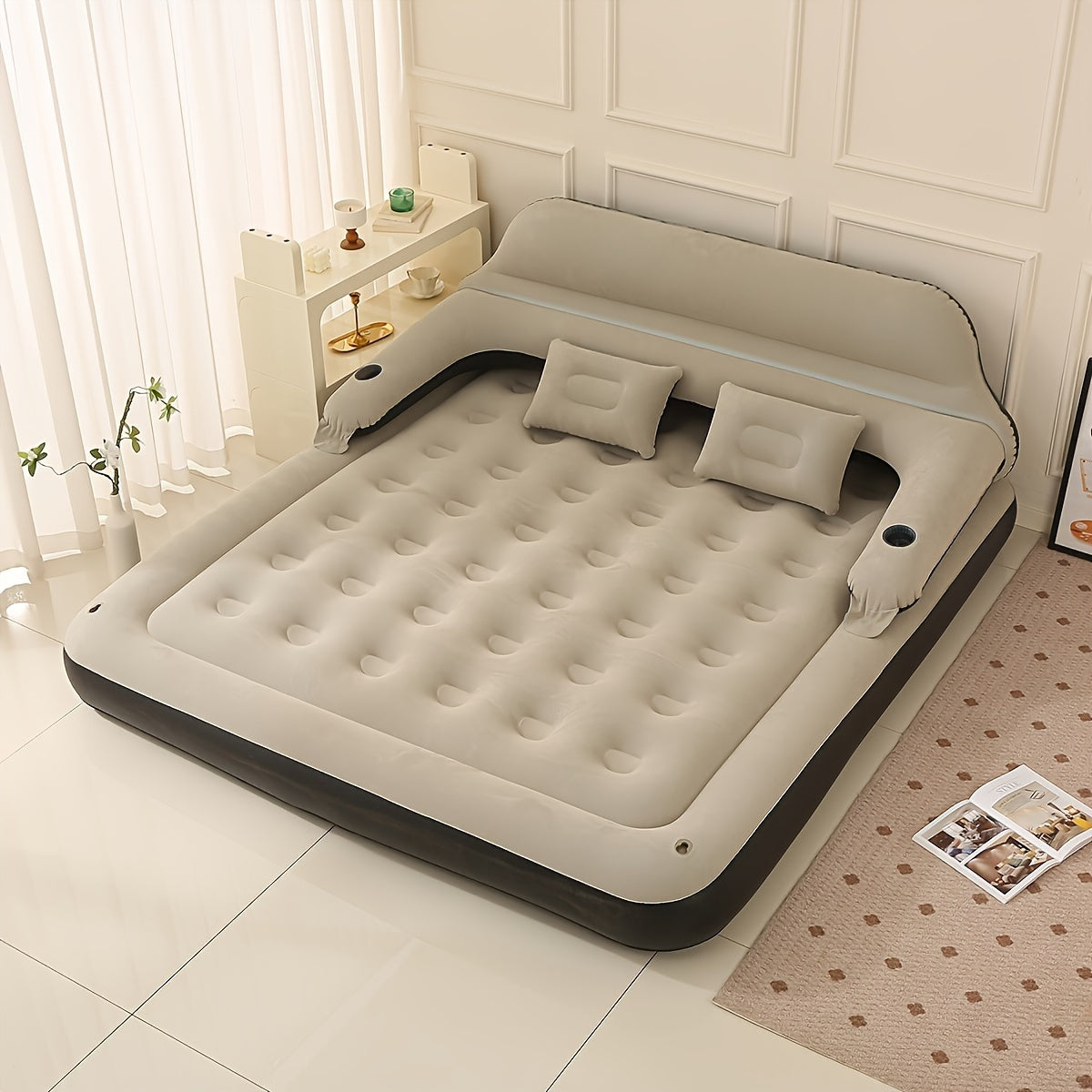 AirLuxe | Opblaasbaar Matras met Pomp en Rugleuning