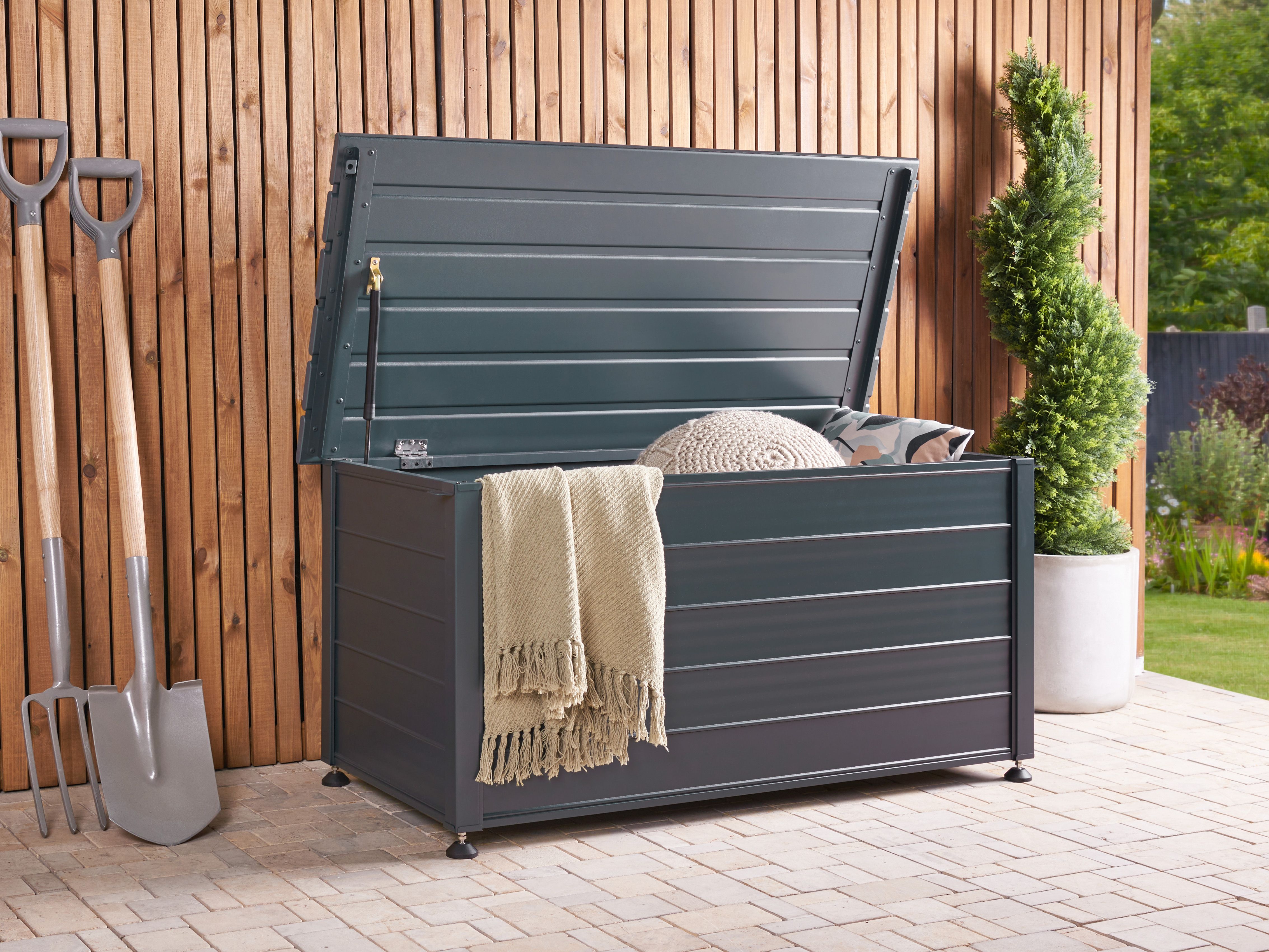 Storage Box CAMPALTO 123 cm 60 cm Dark Grey