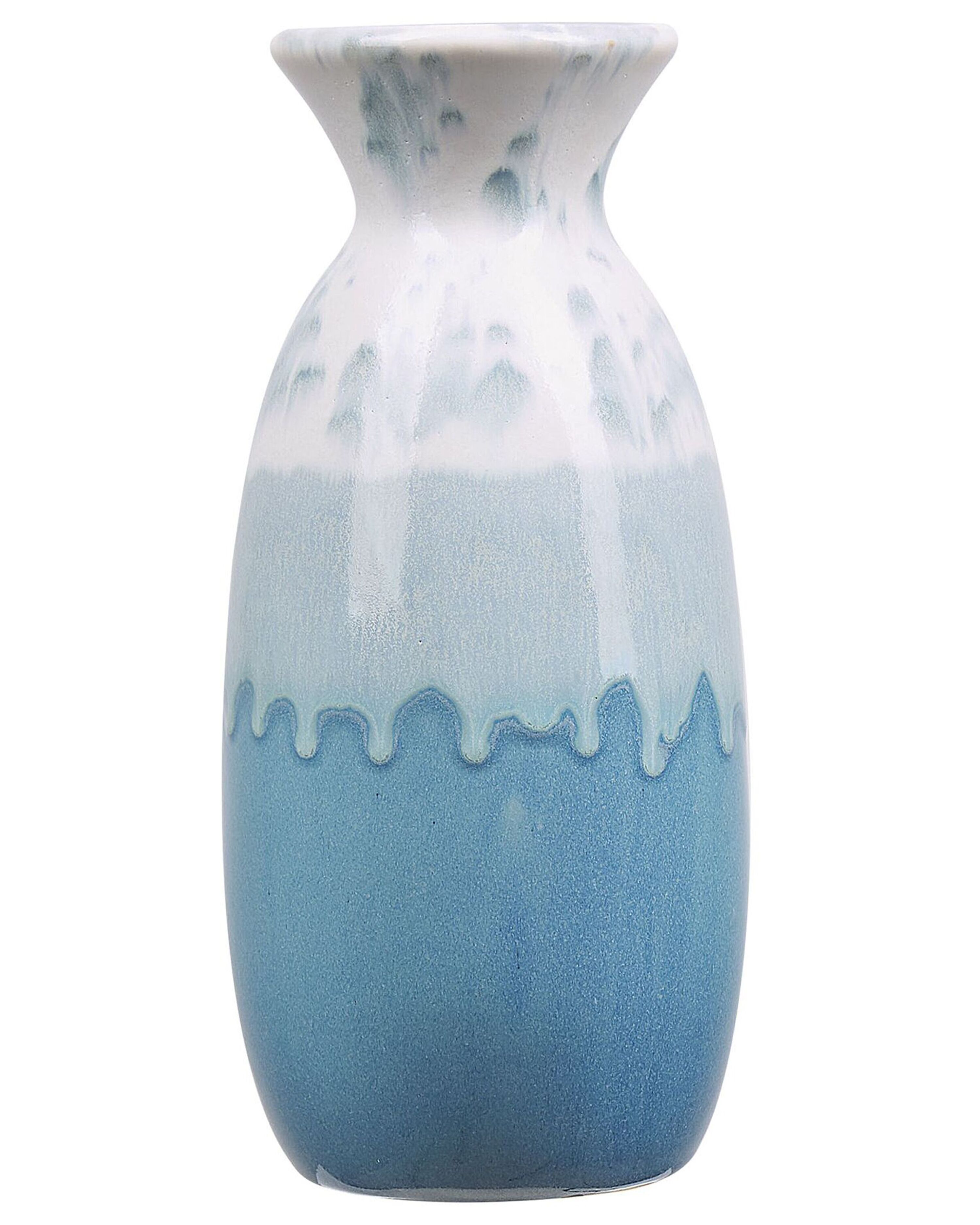 Flower Vase CHALCIS Stoneware 25 cm Blue