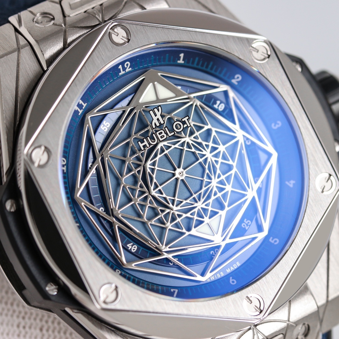 Hublot Big Bang Sang Bleu 45mm Automatic Men's Watch(1:1 replica) - Top club