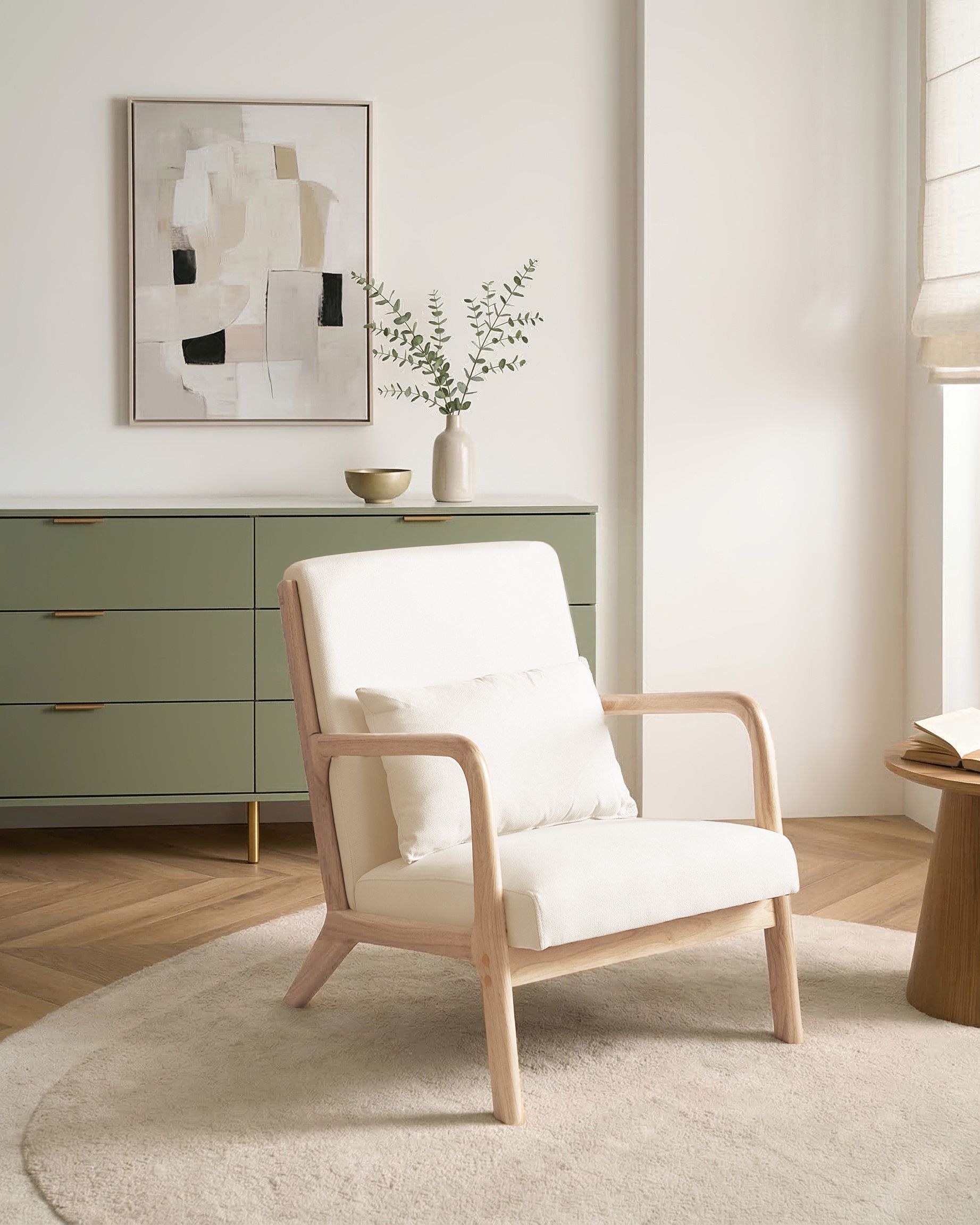 Armchair GRAVDAL with Cushion Off-White