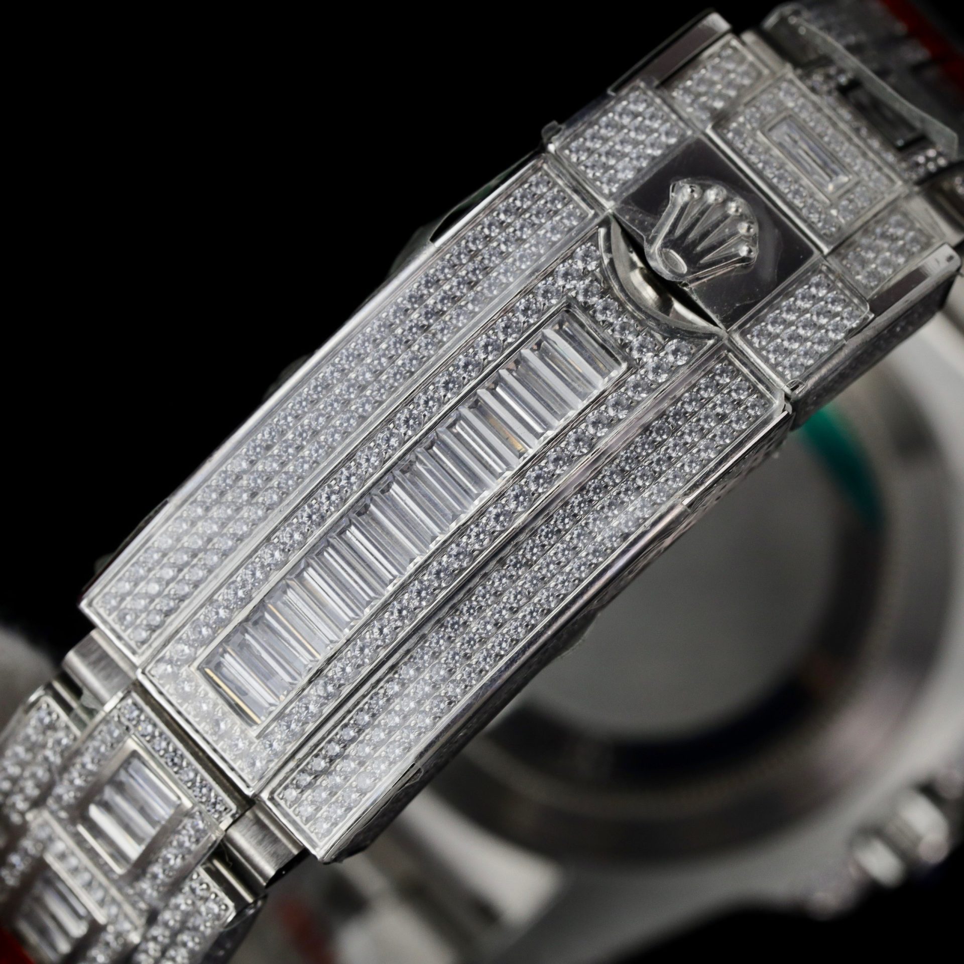 Rolex Replica Watch GMT Master II Custom Full CZ AMG Factory 40mm - Elite Watch Atelier