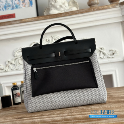 Hermès Herbag Zip 31 Bag | 31x25x10 cm | Luxury Canvas & Leather Shoulder Bag for Women | Spacious Everyday Hermès Tote1:1High-quality replica