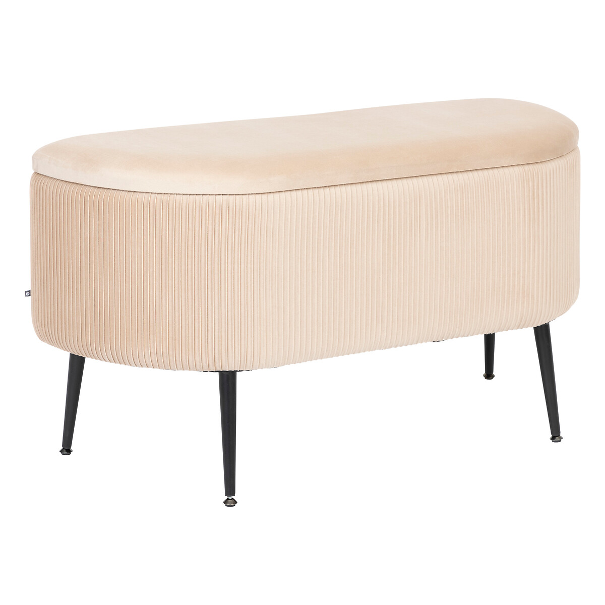 Velvet bench "Solaro" Beige, 100x40 cm