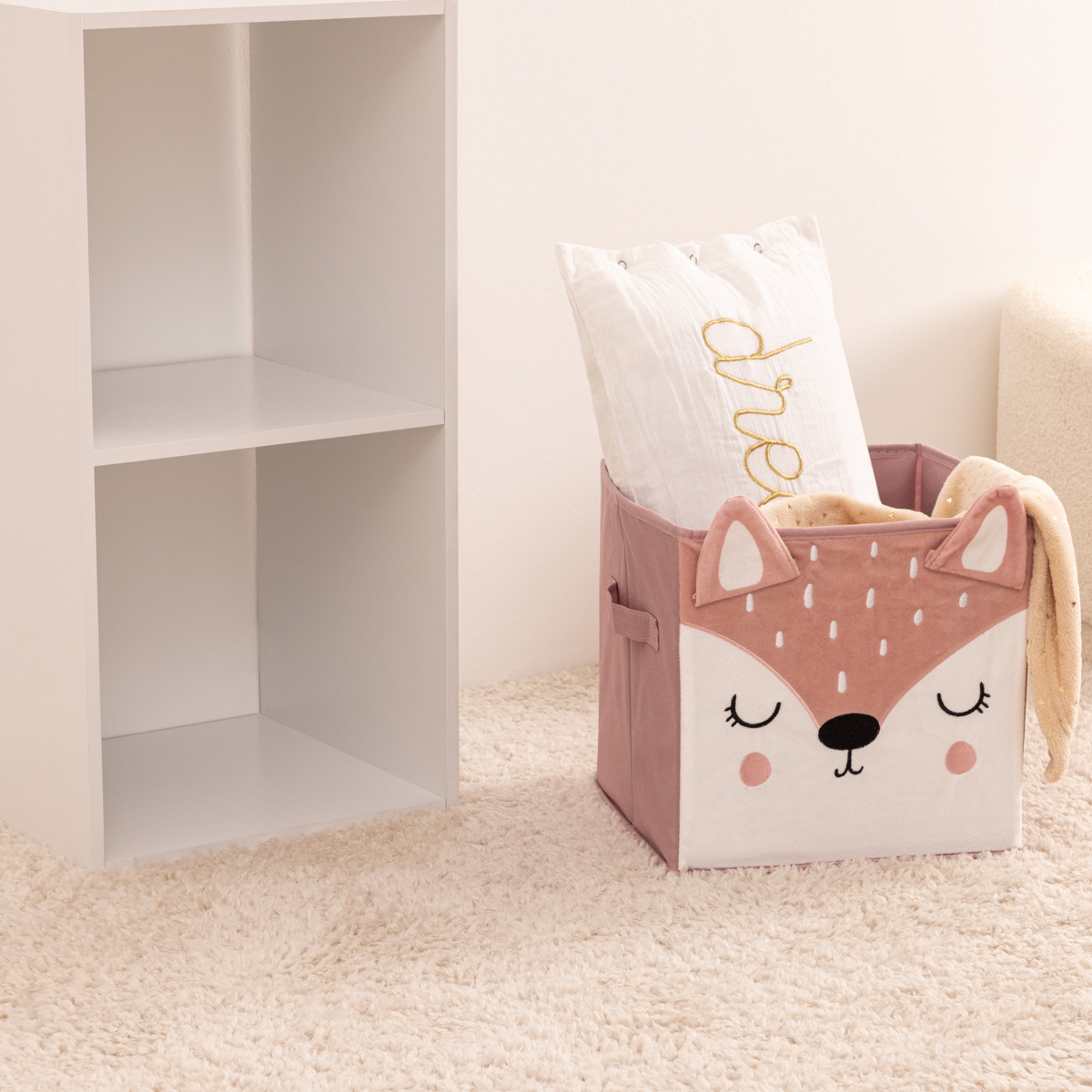 Storage bin "Biche" Pink, 29x29 cm