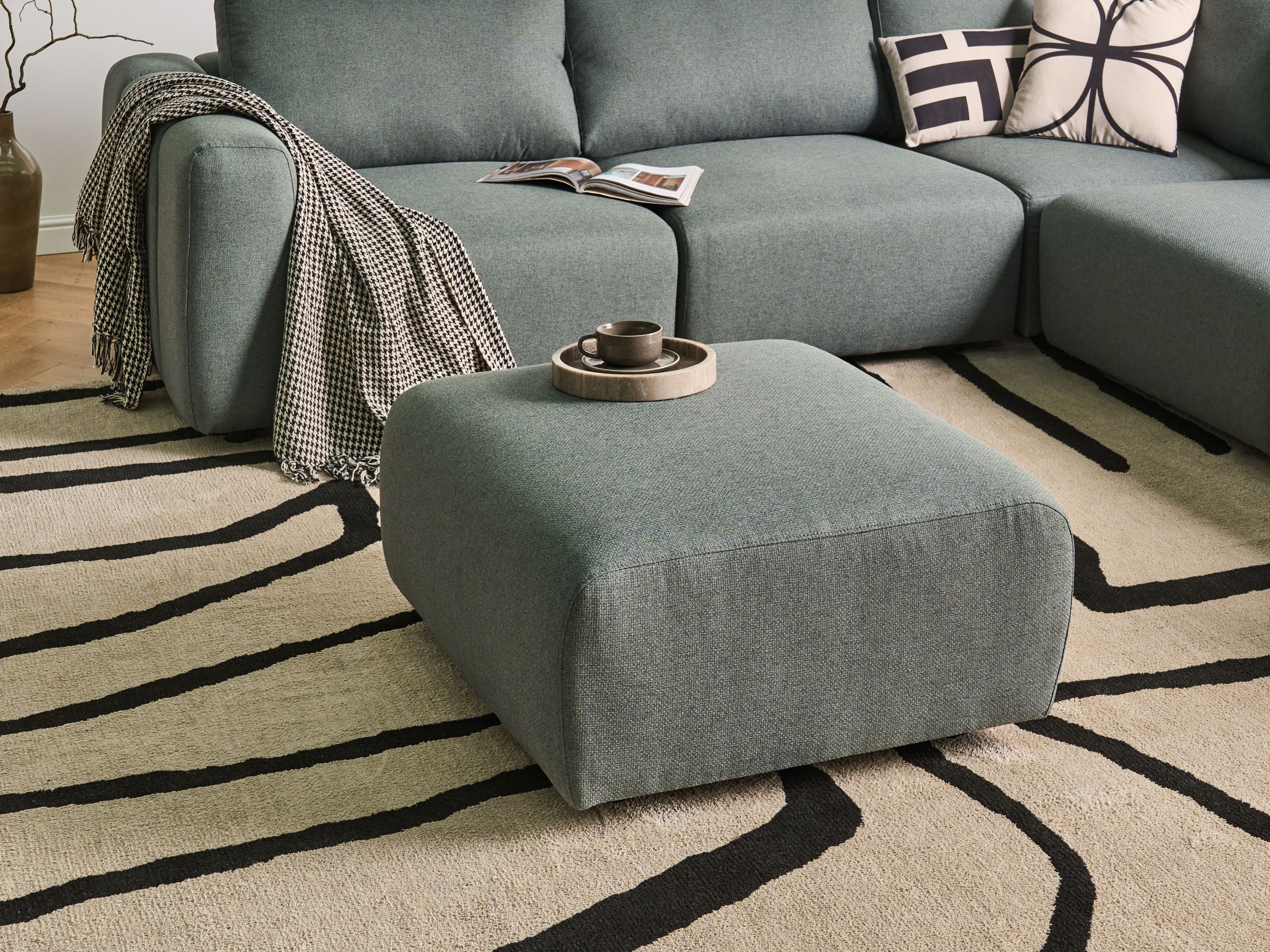 Ottoman KIVVIK Fabric Green