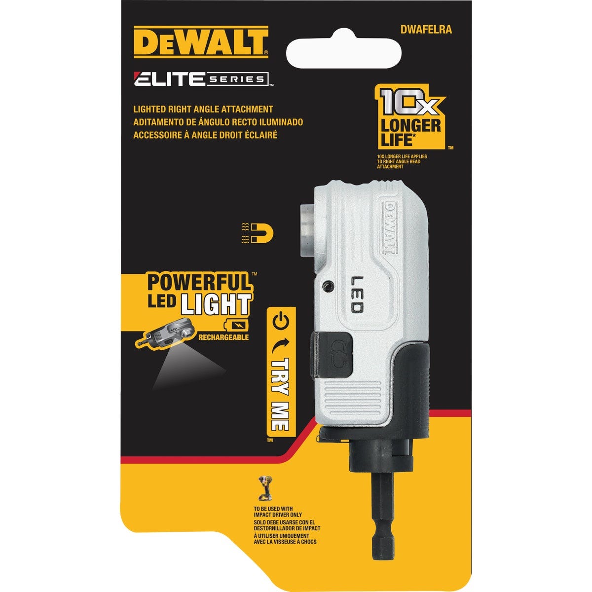 Dewalt Elite Series Lighted Right Angle Driver Attachment