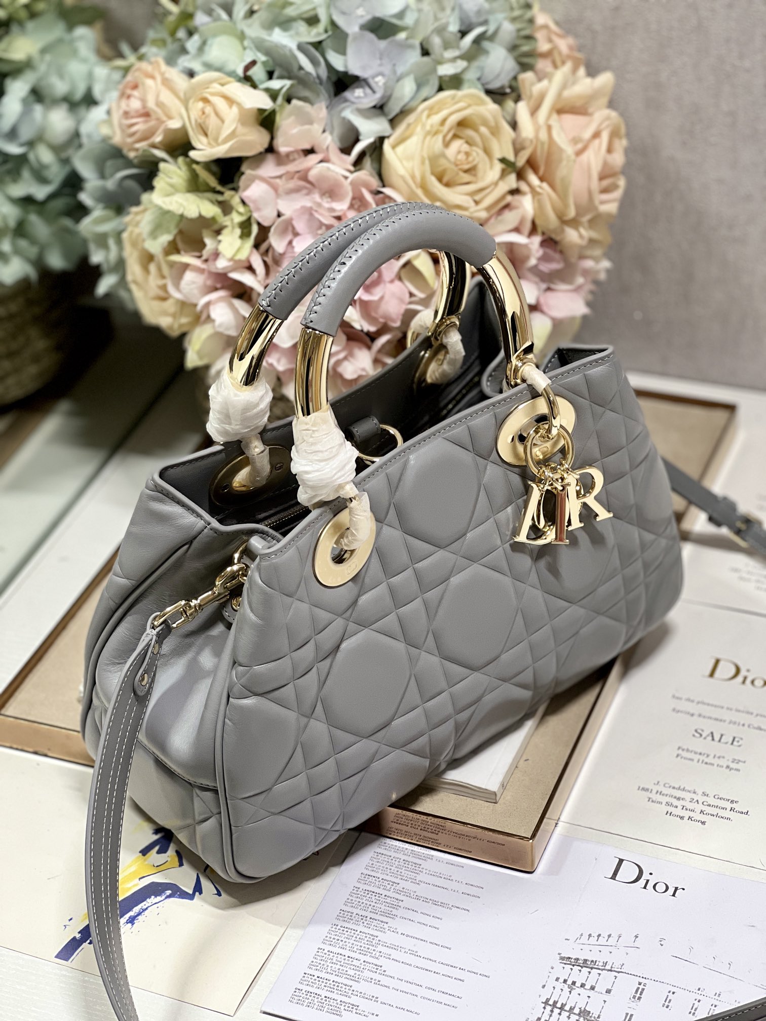 The Medium Lady 95.22 Bag Black/White/Grey For Women 9.5in/ 24cm1:1High-quality replica