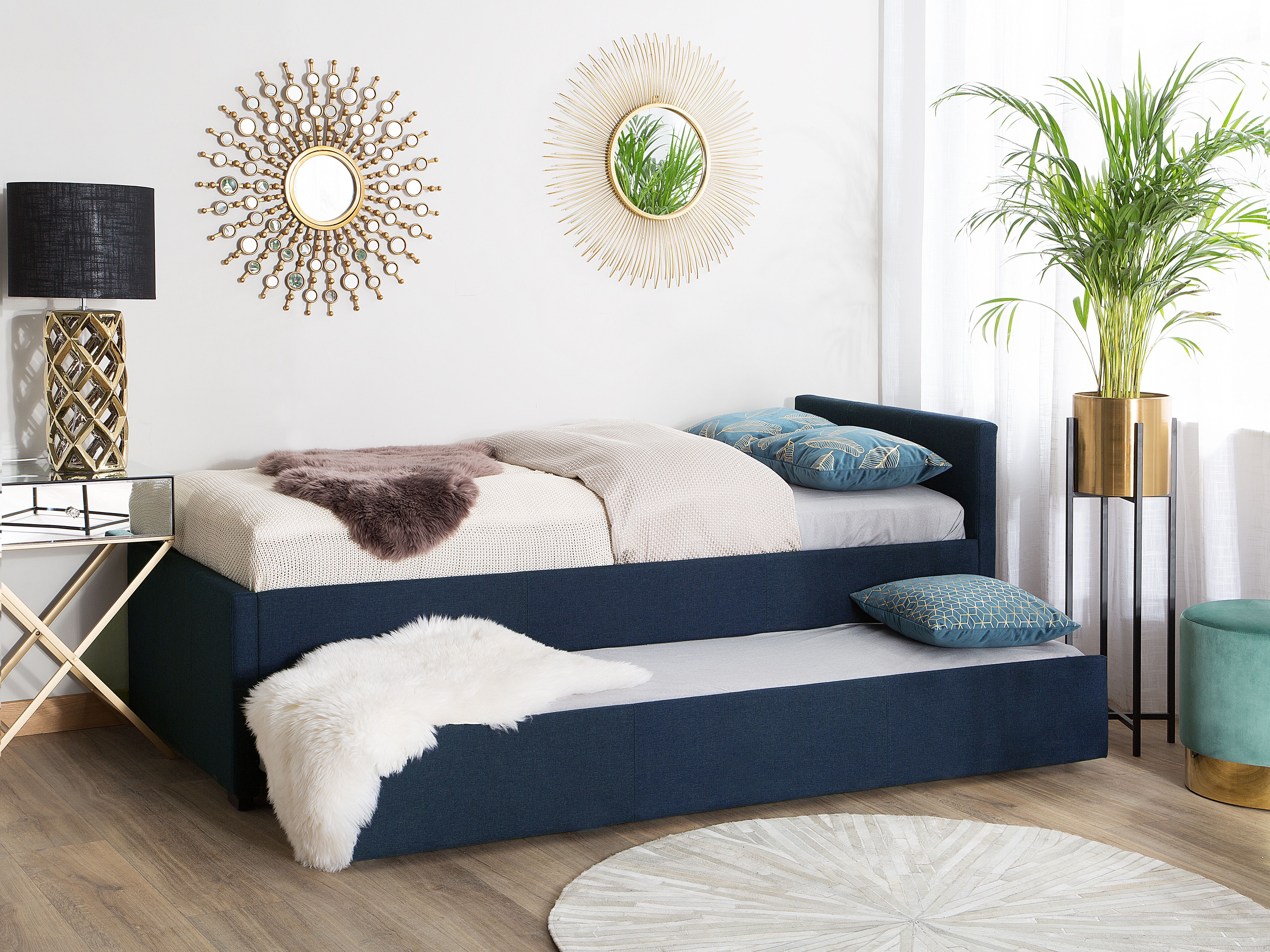Trundle Bed Fabric MARMANDE 80 x 200 cm (EU Small Single) Navy Blue