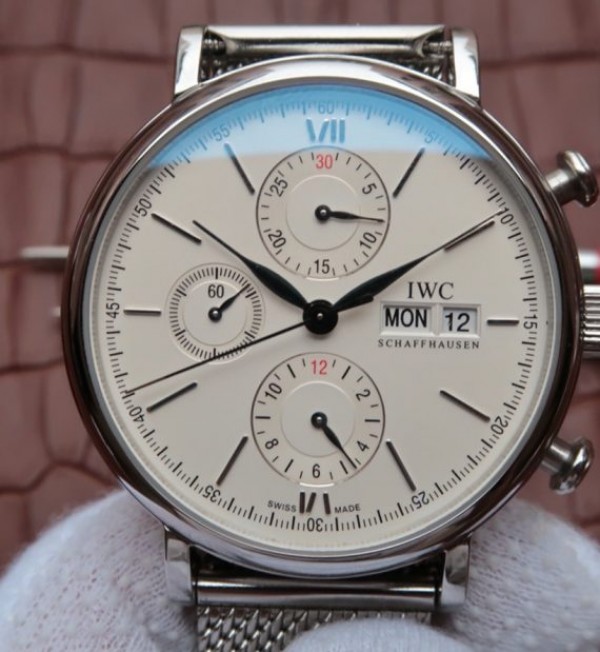 Replica IWC V6 Portofino IW391011 Chronograph White Dial - Top club