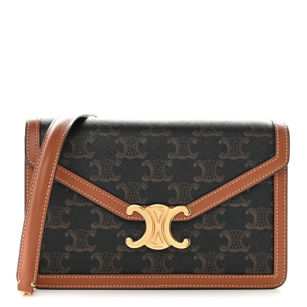 Replica Celine Wallet on Chain – Triomphe Canvas & Leather1:1High-quality replica