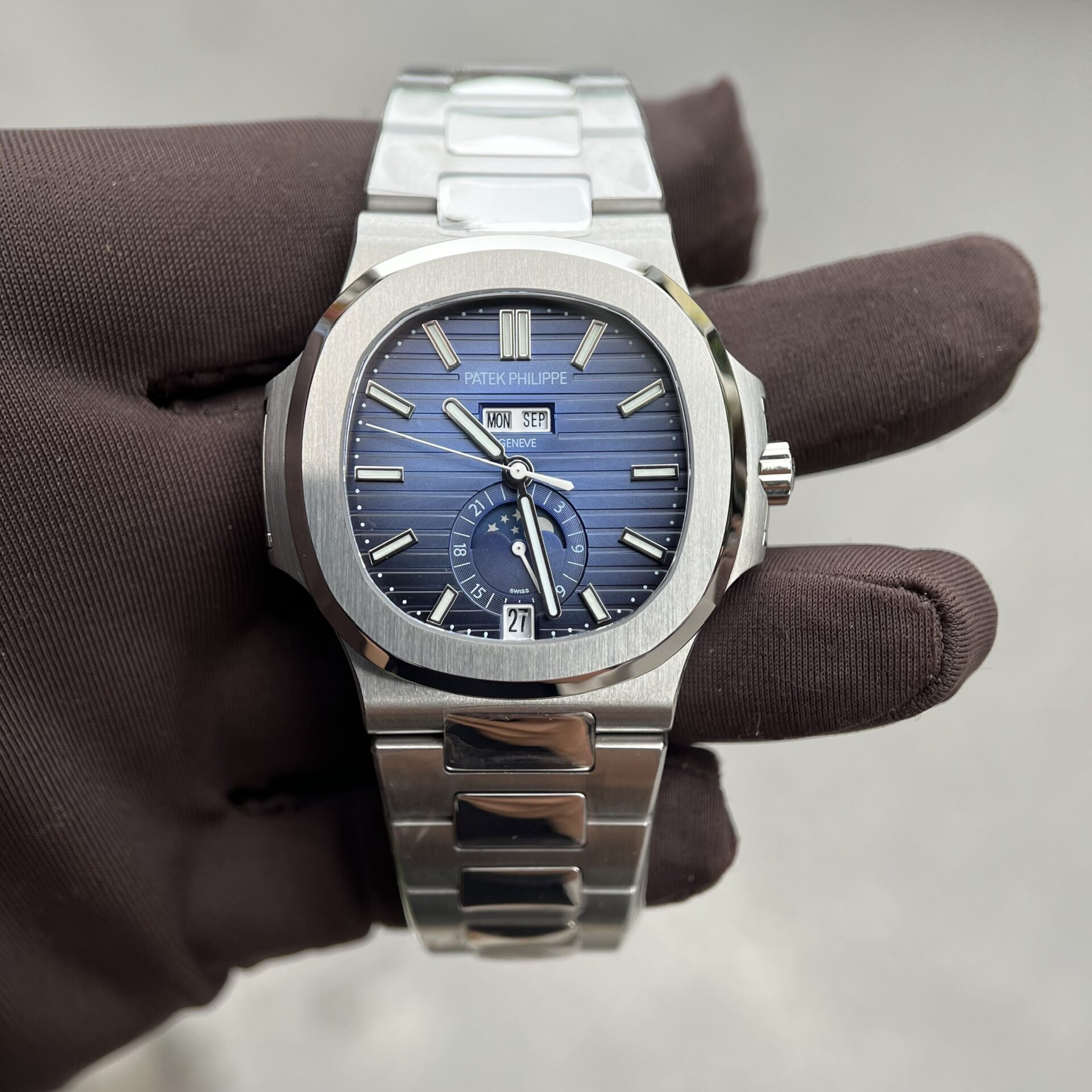 Patek Philippe 5726G Replica Watch Steel Strap Blue Dial 40.5mm - Top club