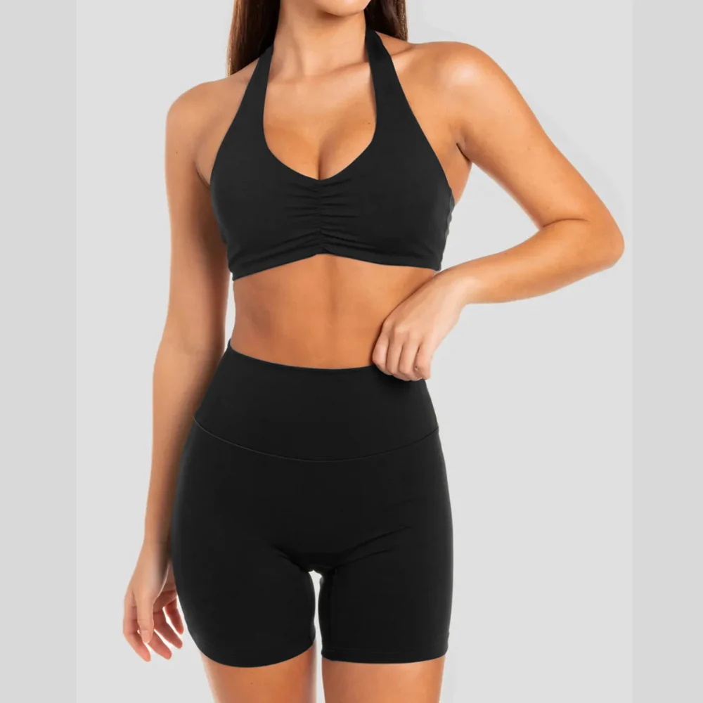 Halter Neck Cami and Shorts Active Set - ZKZOOK