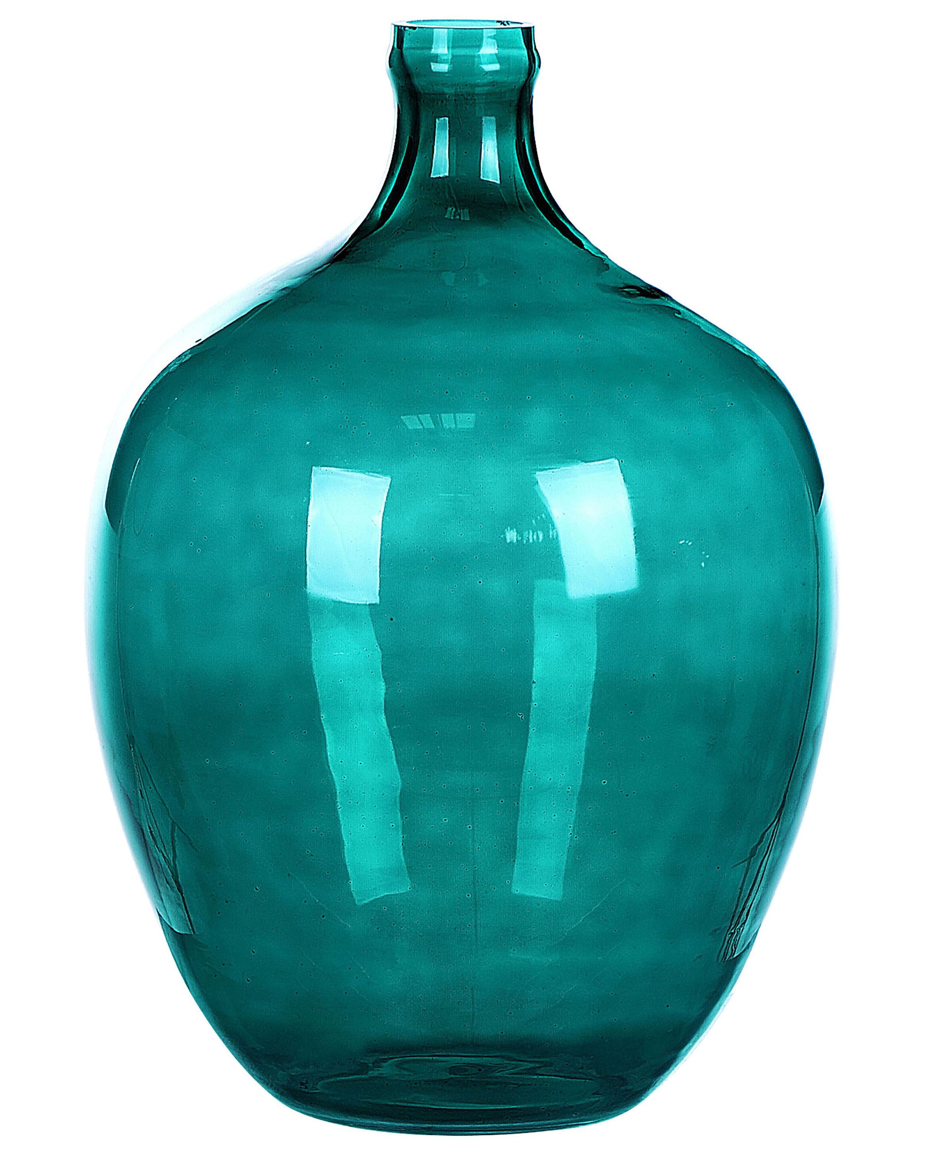 Flower Vase ROTI Glass 39 cm Turquoise